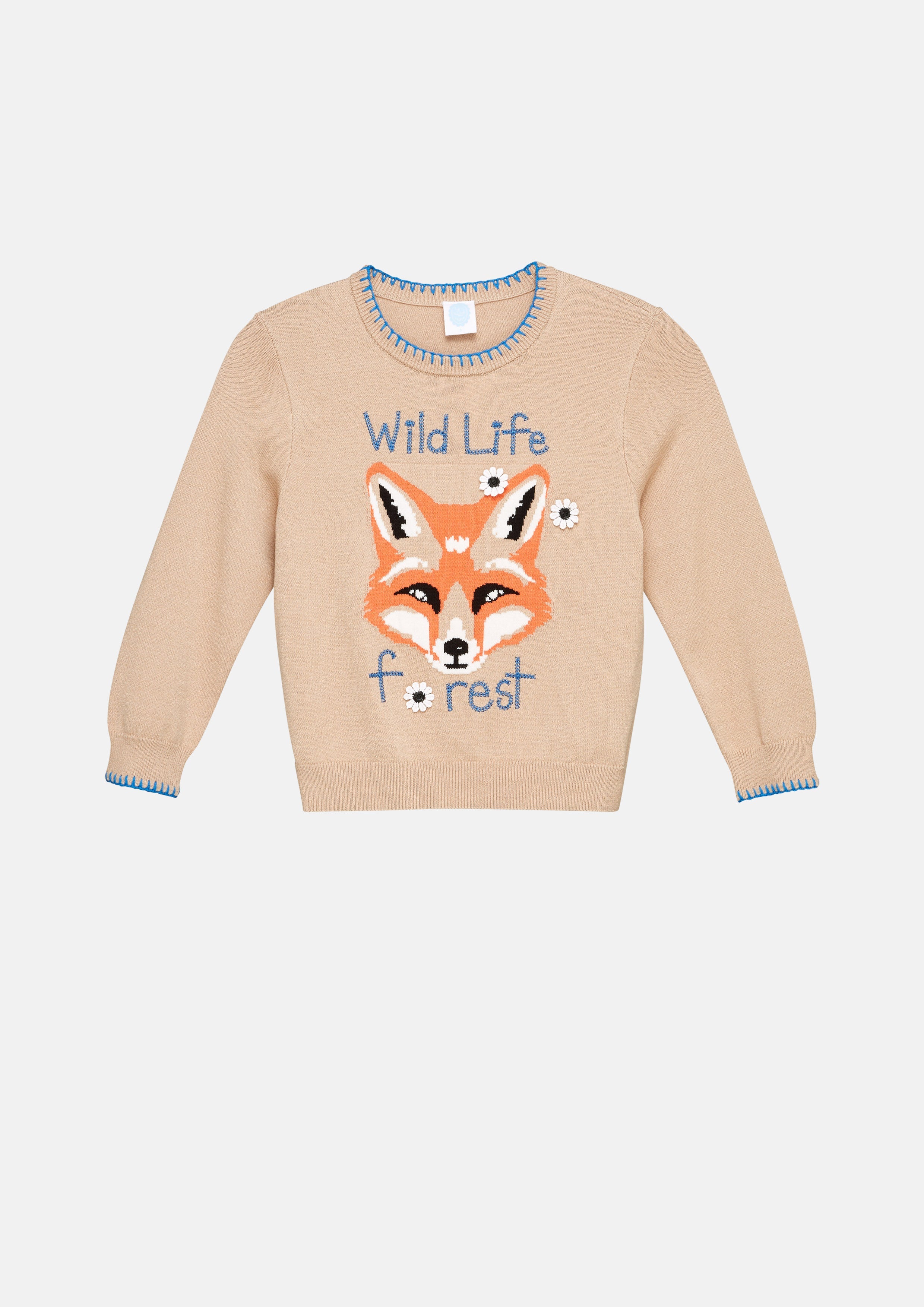 เสื้อพูลโอเวอร์แขนยาวปักลายสำหรับเด็กผู้หญิง คอลเลกชัน King Shere Khan