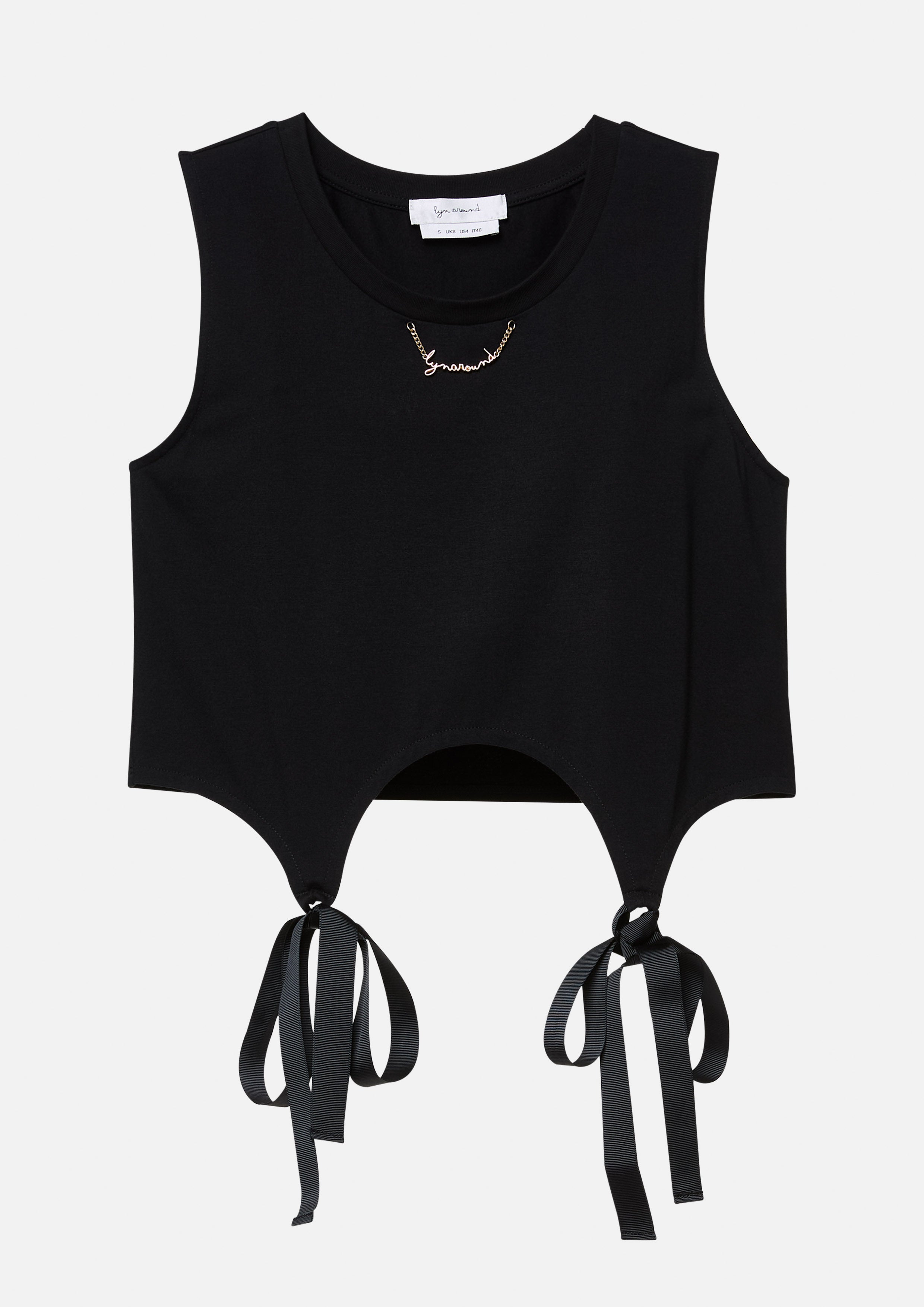 เสื้อครอปแขนกุดพร้อมสายเชือกยาว คอลเลกชัน Woodland Wonderlust