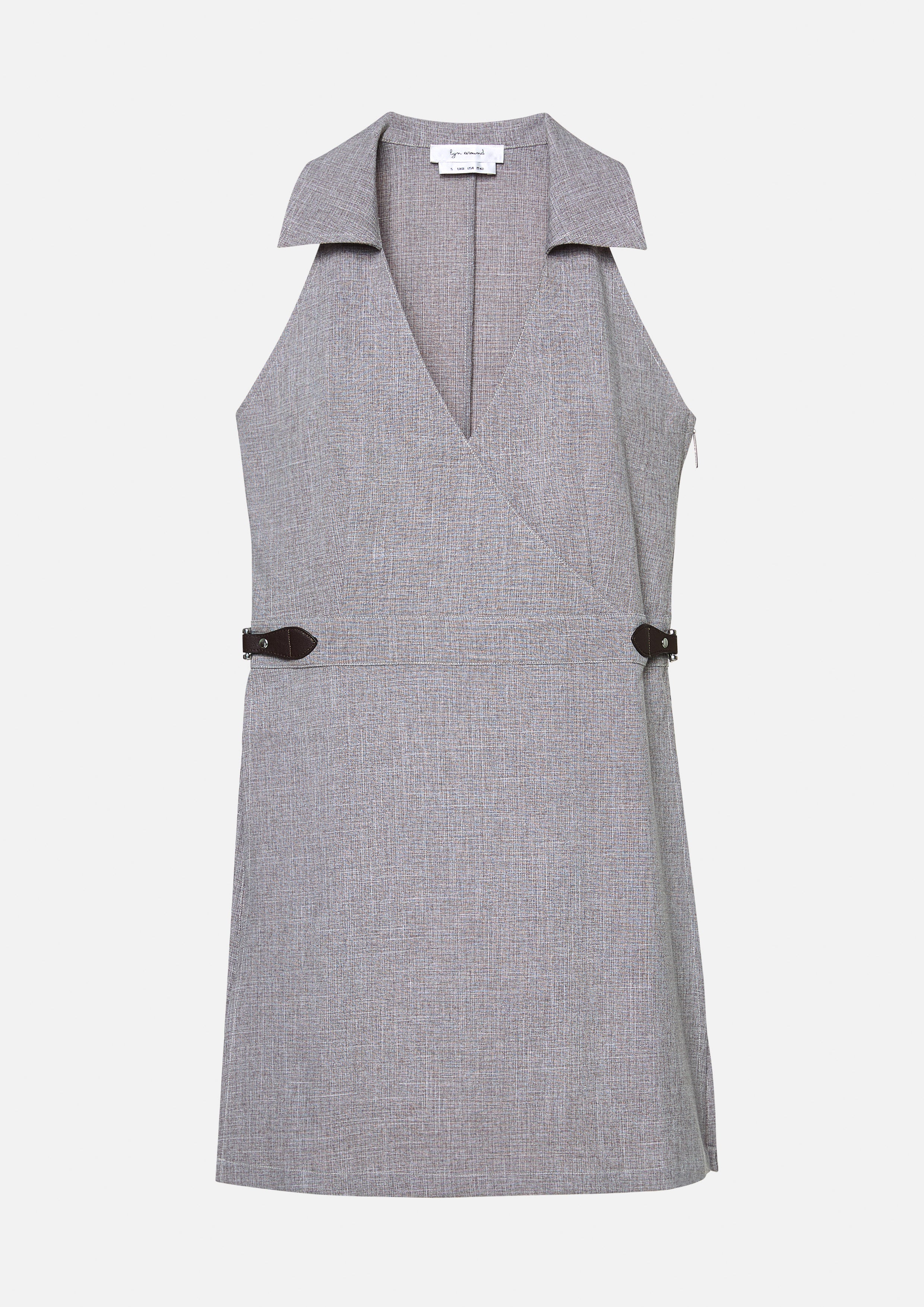 Sleeveless Side Buckle Mini Dress The Eyes of Jungle