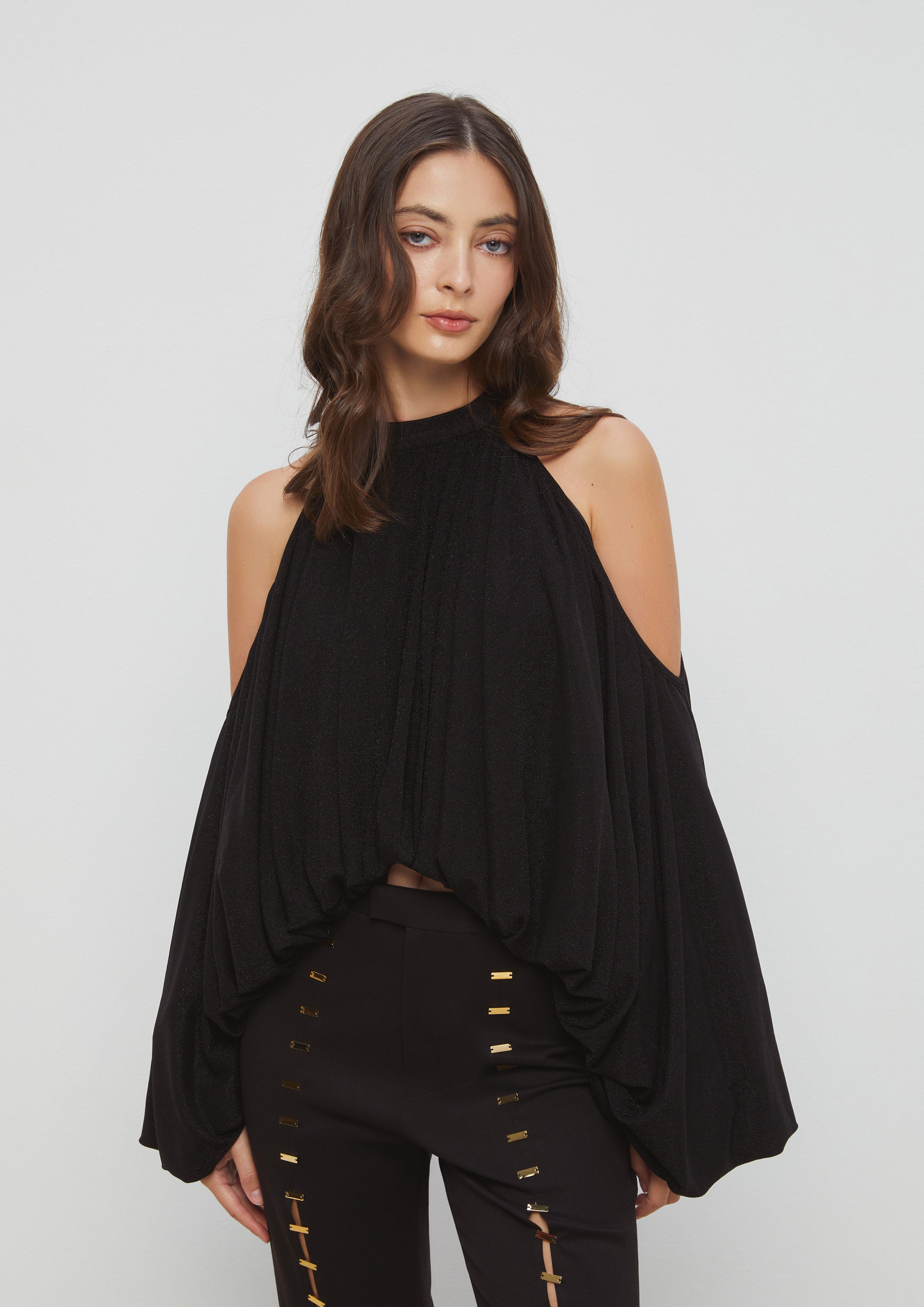 Glitter Cold Shoulder Top Gladiator