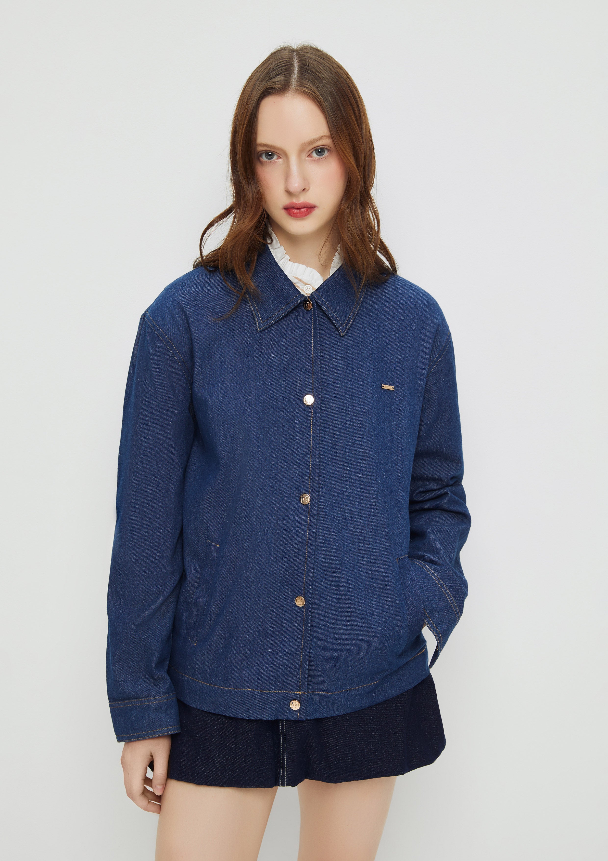 Denim Long Sleeve Shirt King Shere Khan