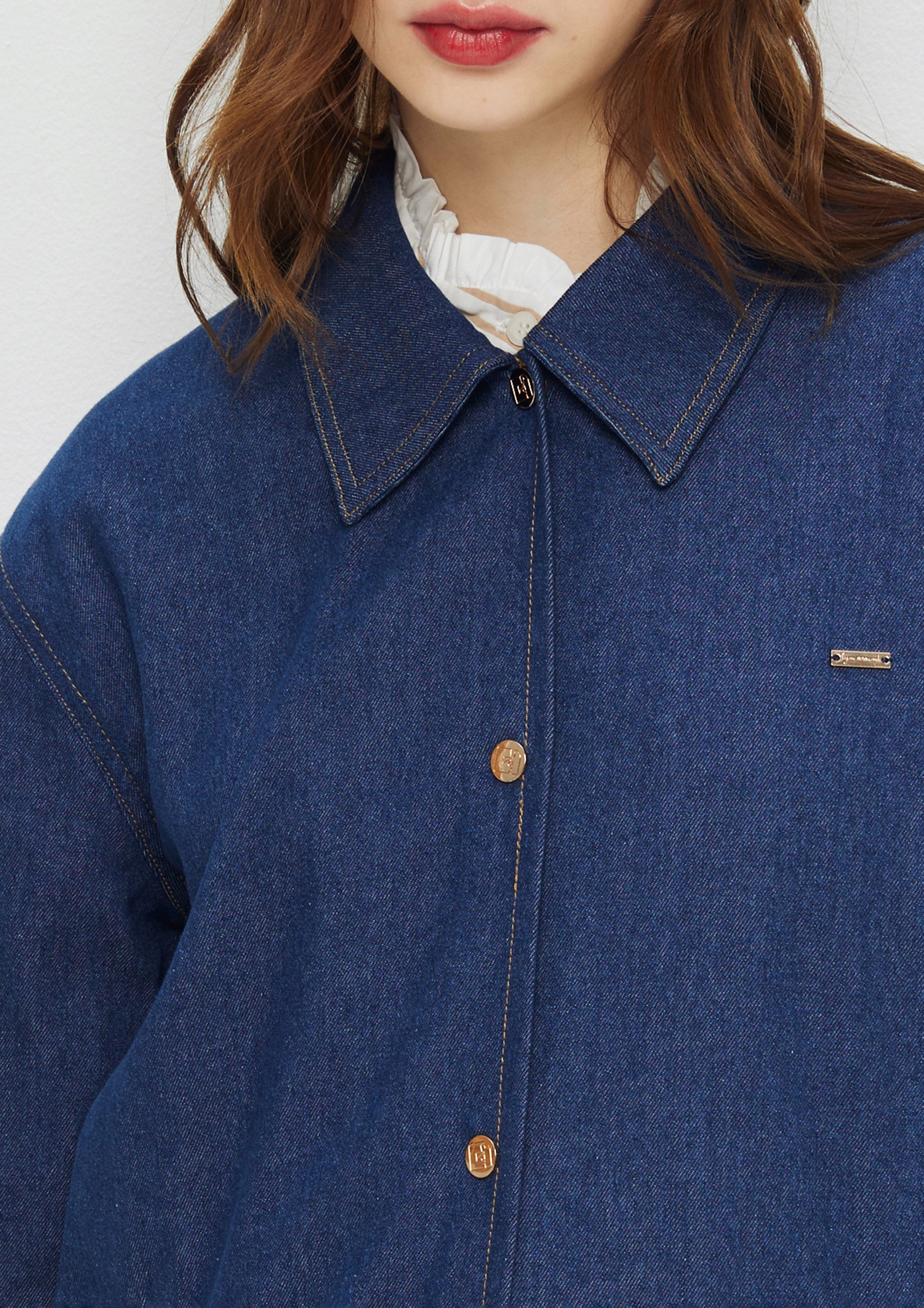 Denim Long Sleeve Shirt King Shere Khan