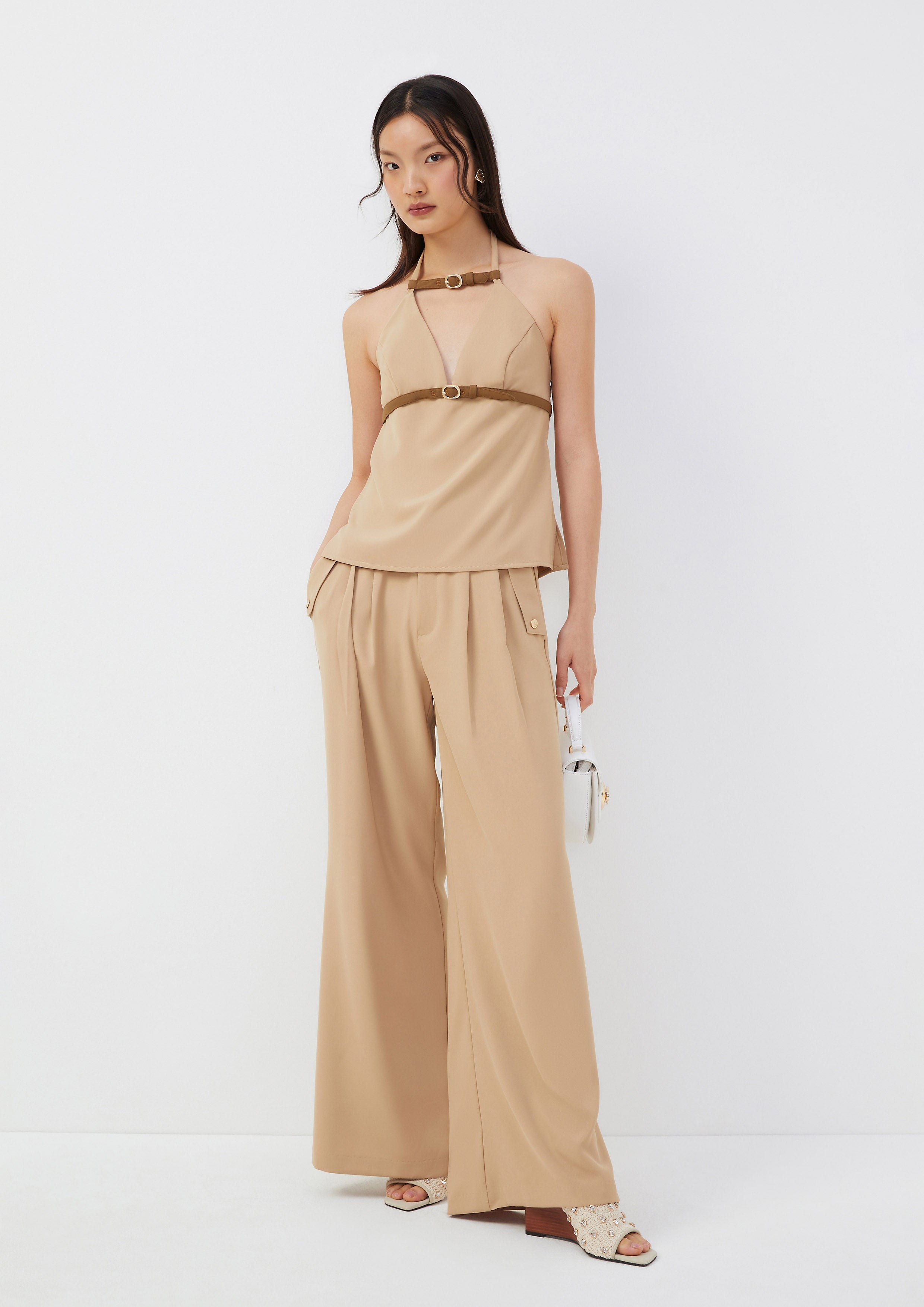 Buckle Strap Halter Top Posh Escapade