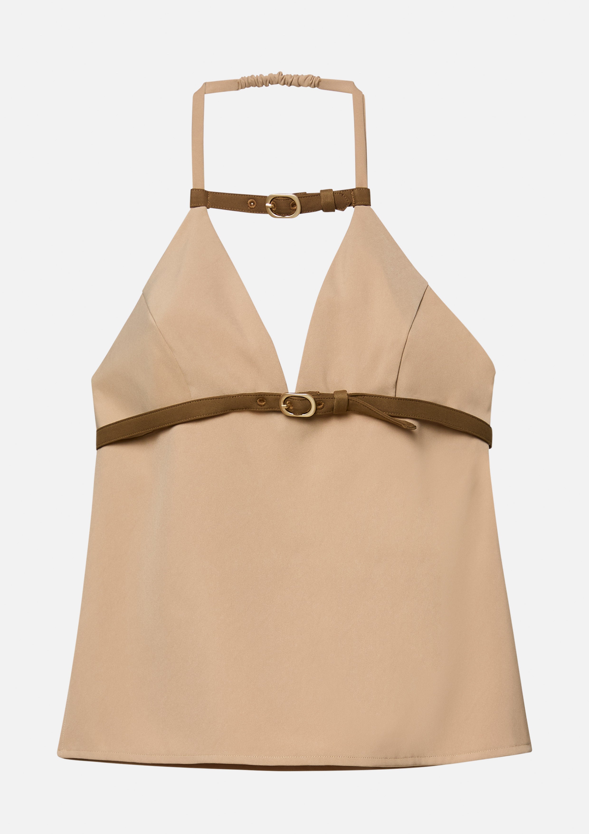 Buckle Strap Halter Top Posh Escapade