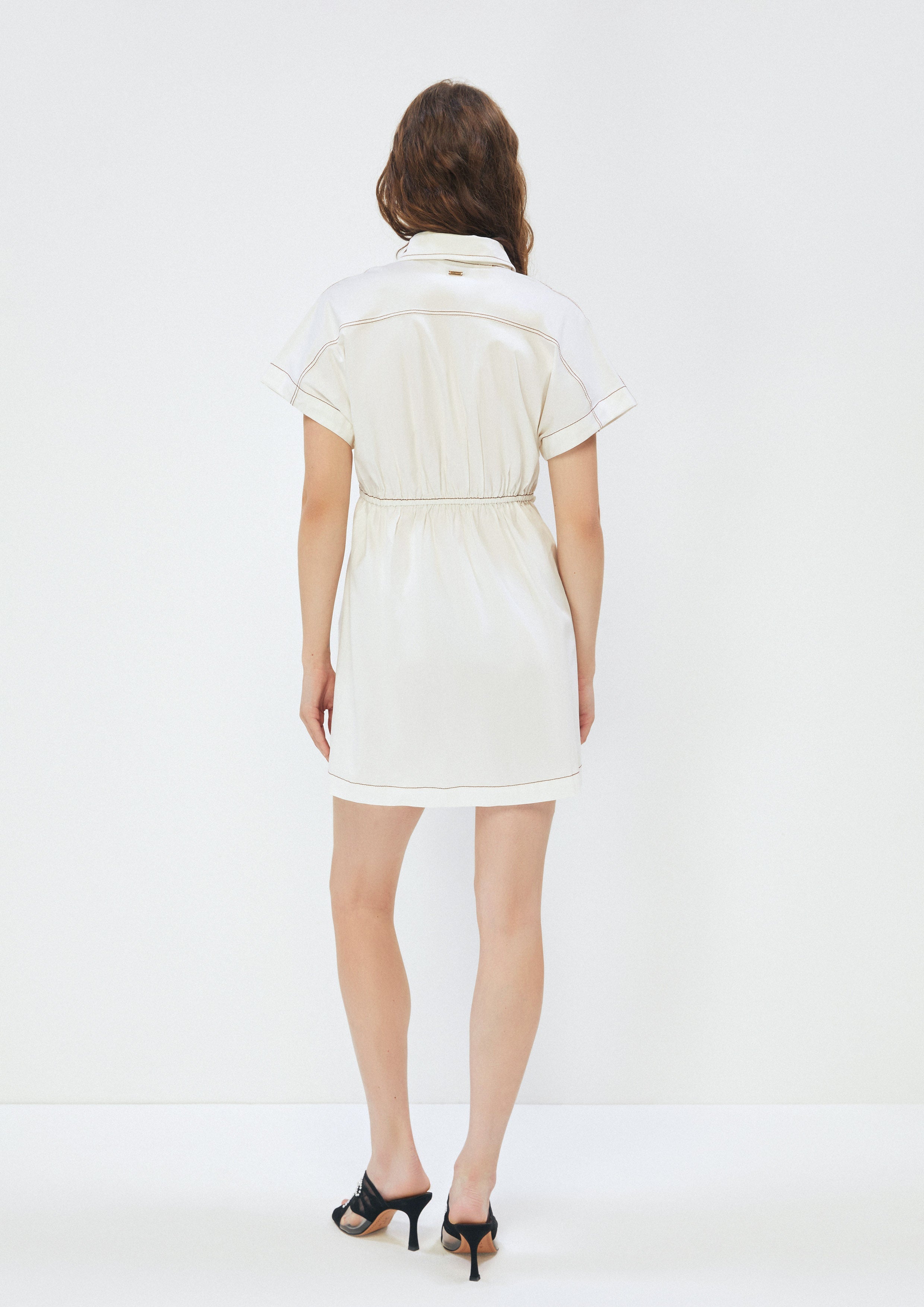 Stitching Short Sleeve Shirtdress Africa's Finest