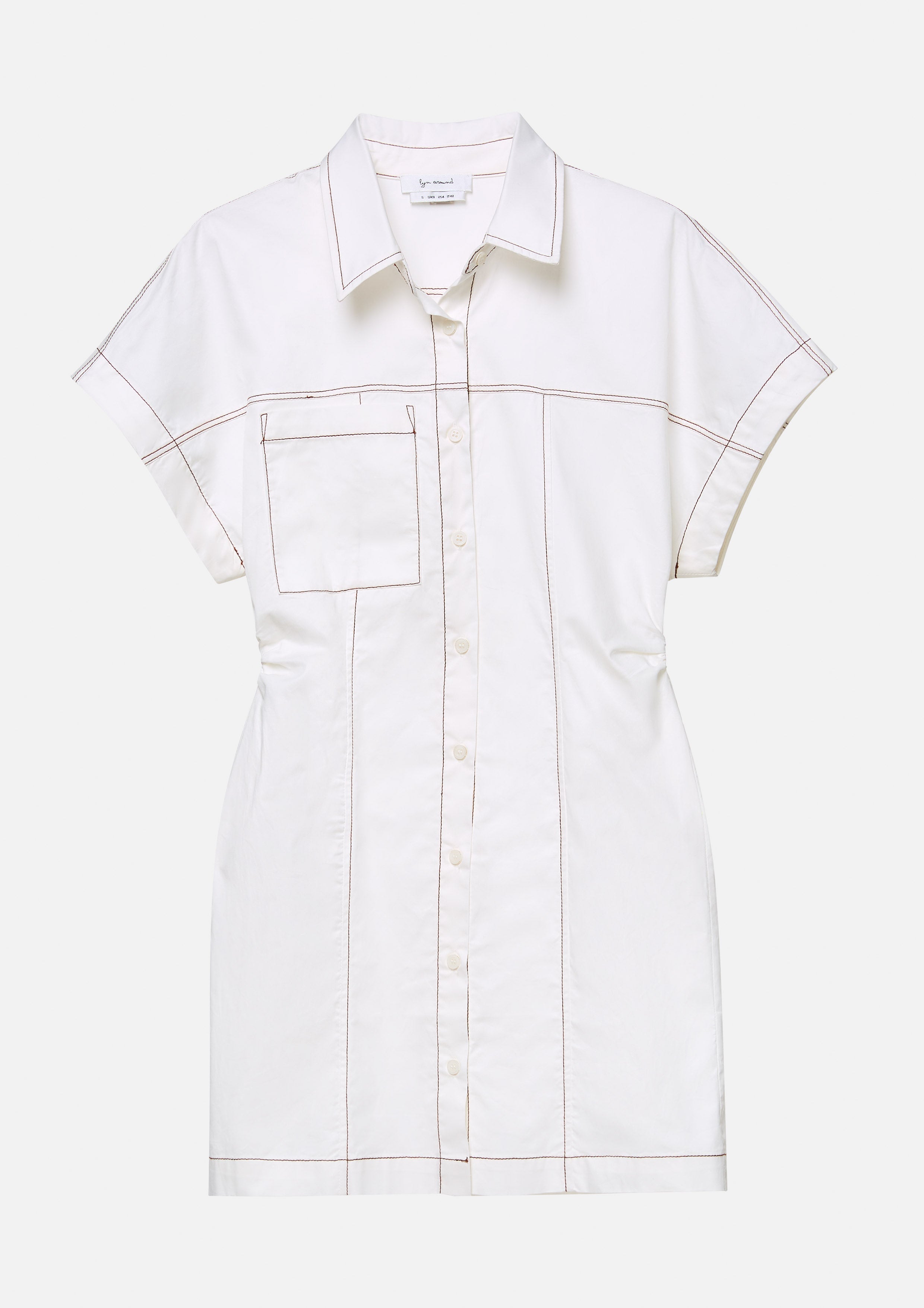 Stitching Short Sleeve Shirtdress Africa's Finest