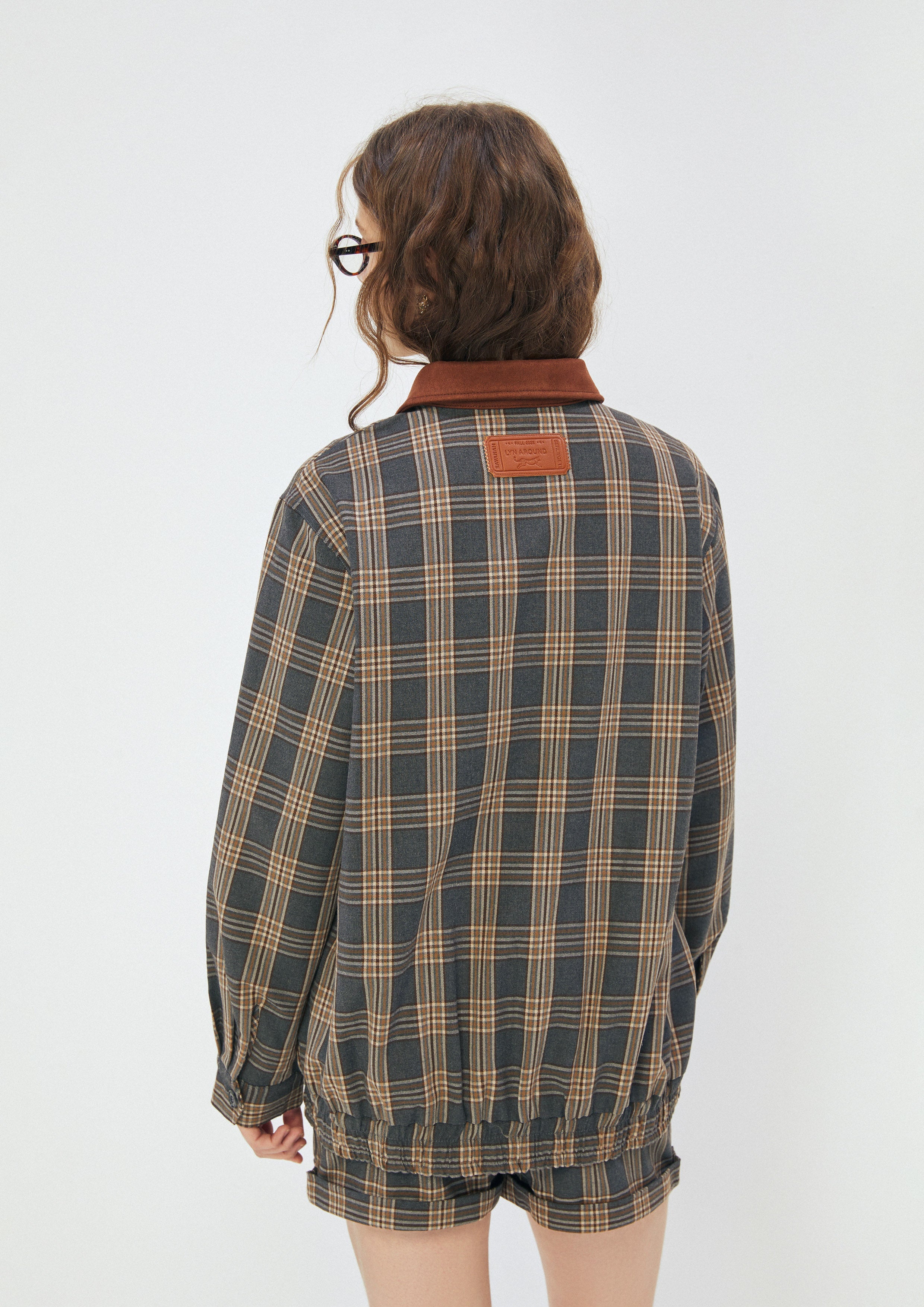 Checked Long Sleeve Jacket Safari Vibe