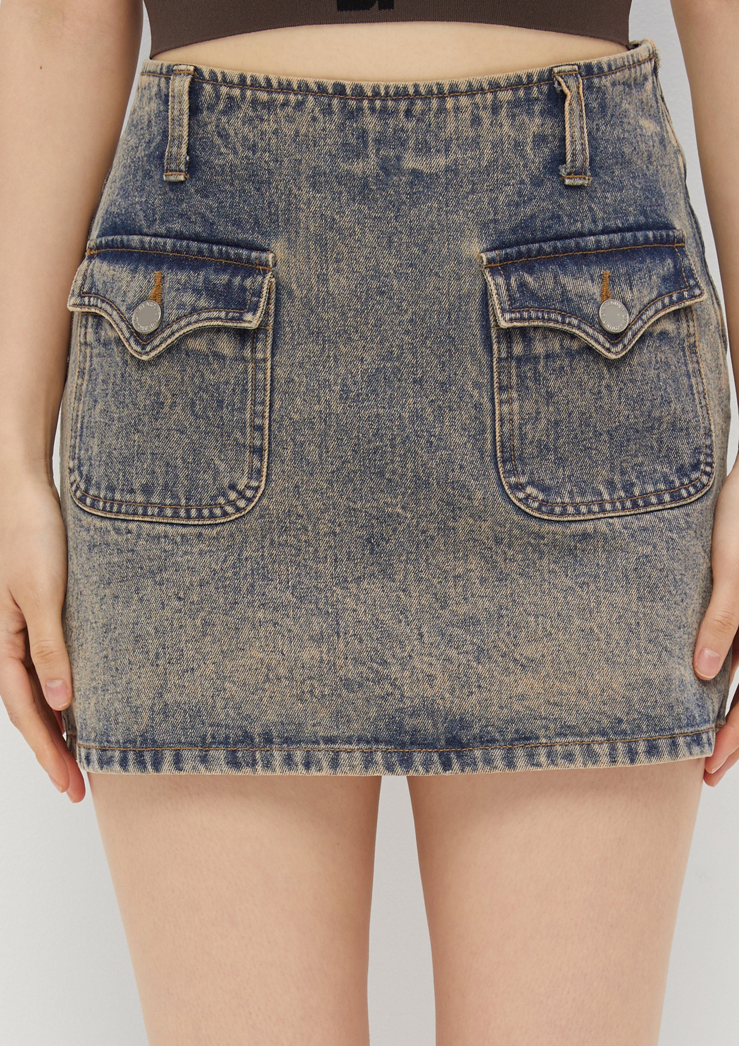 Denim Mini Skirt Don't Call It Cute