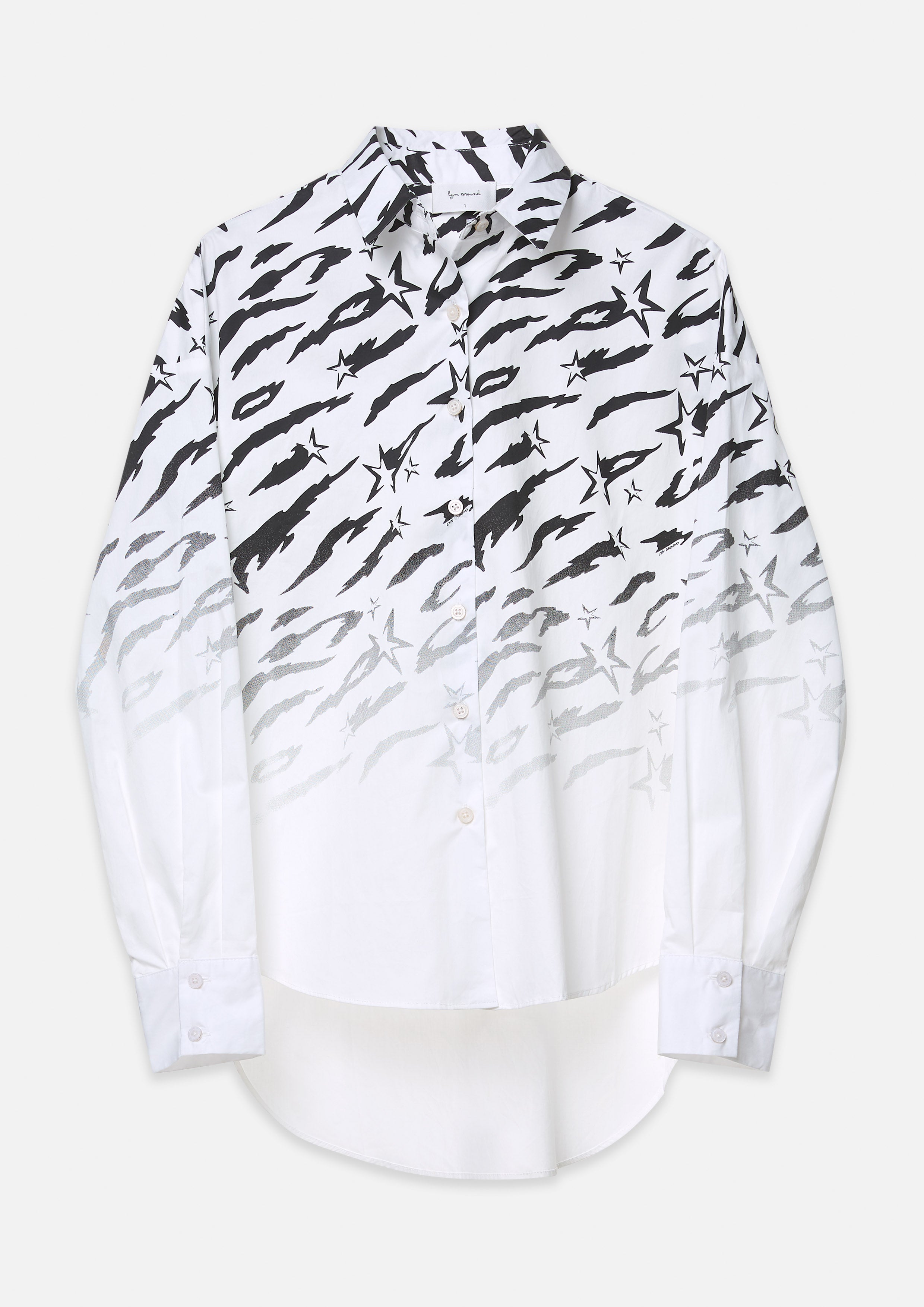 เสื้อเขิ้ตแขนยาวพิมพ์ลายม้าลาย คอลเลกชัน Rock & Roar