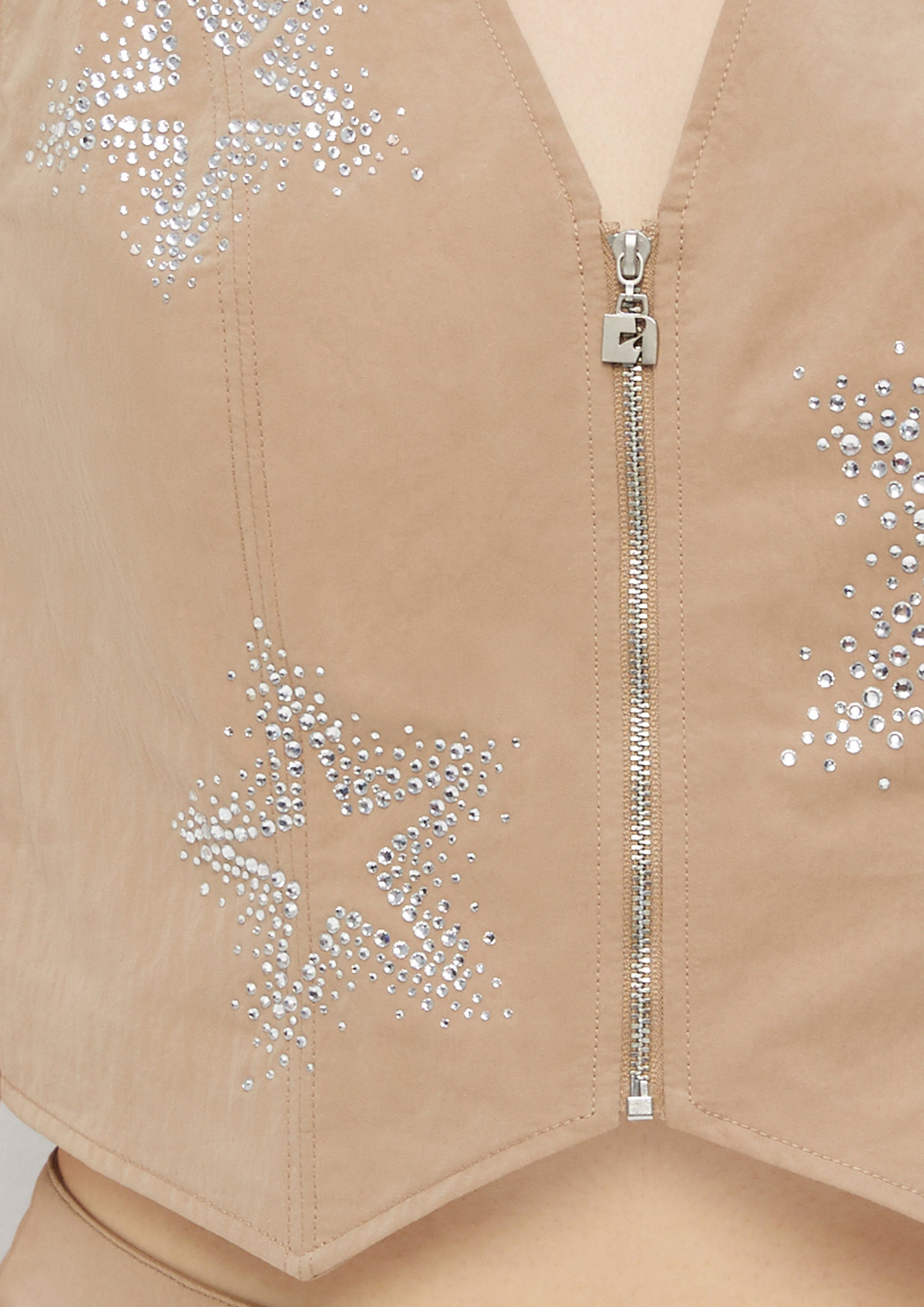 เสื้อกั๊กแขนกุดแต่งคริสตัลลายดาว คอลเลกชัน Sparkling Stars