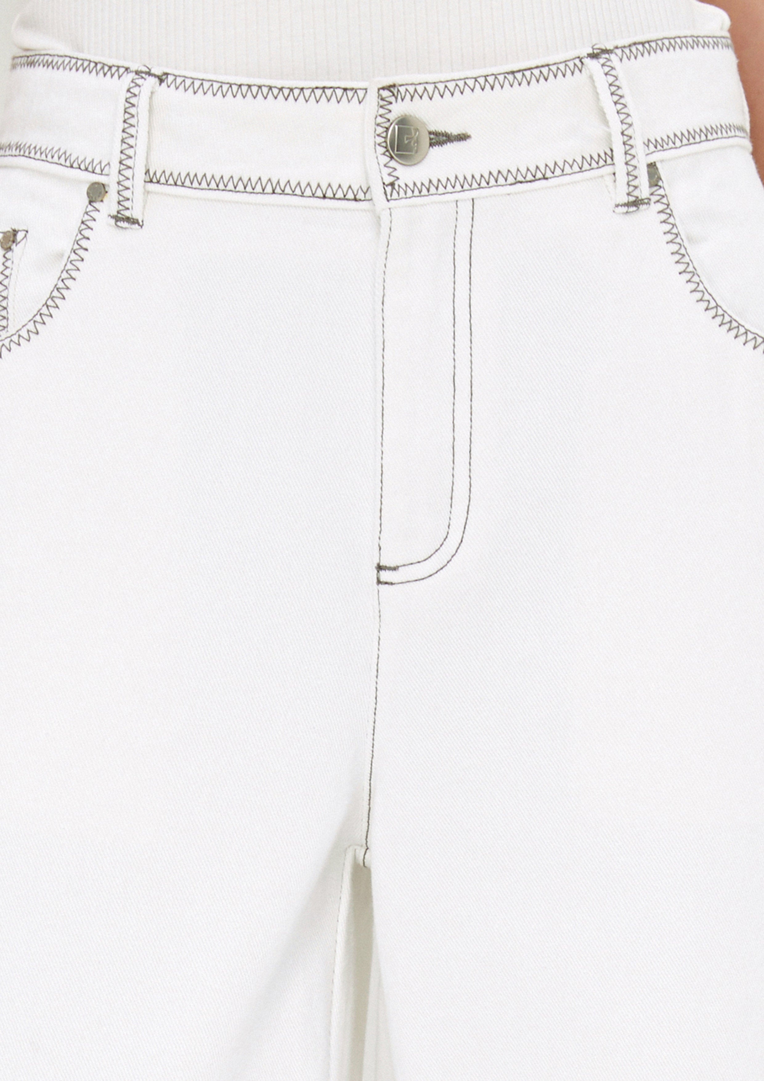 Contrast Stitching Pants Mist Through The Pine