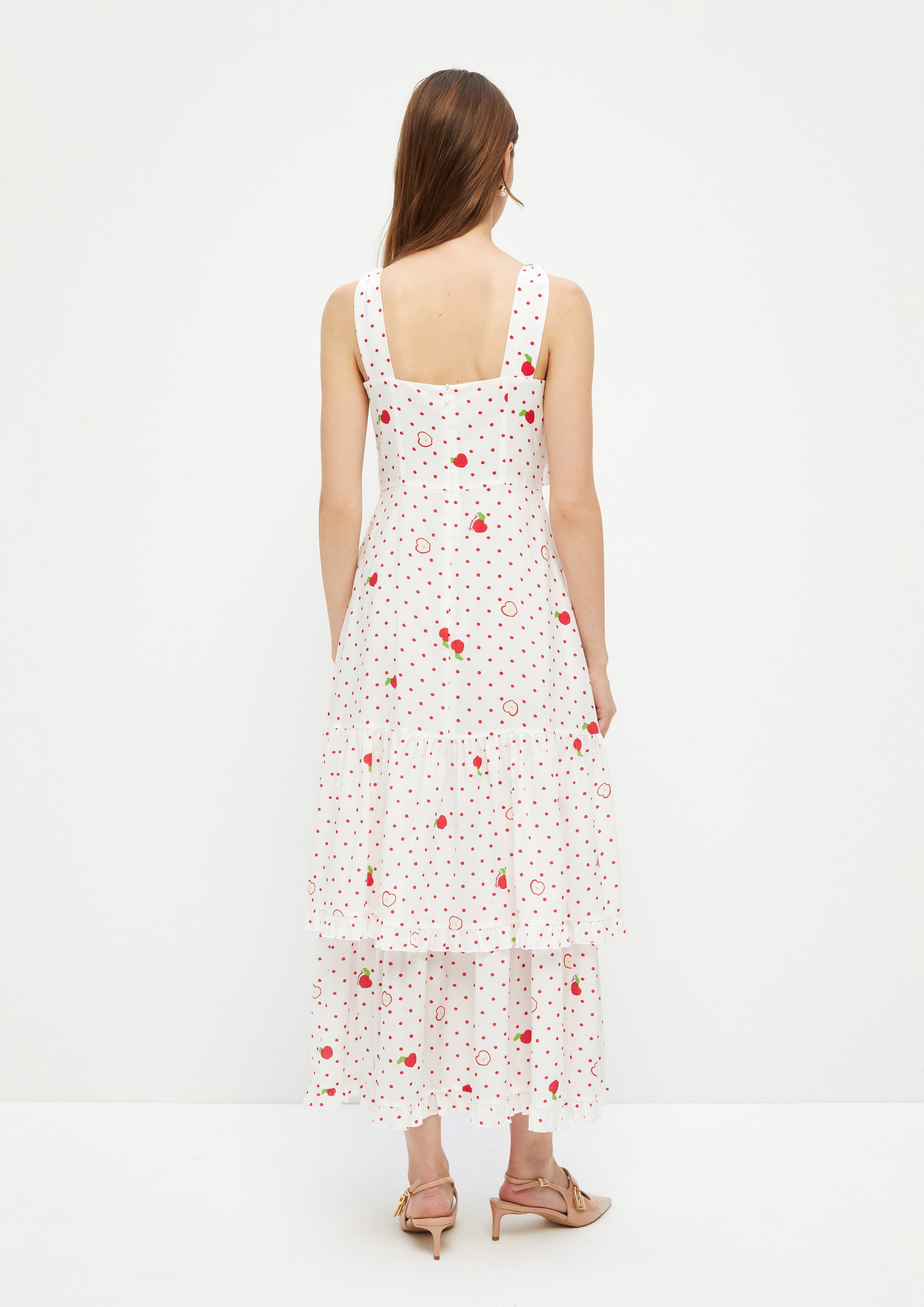 Apple and Polkadot Ruffle Dress Adam's Lust