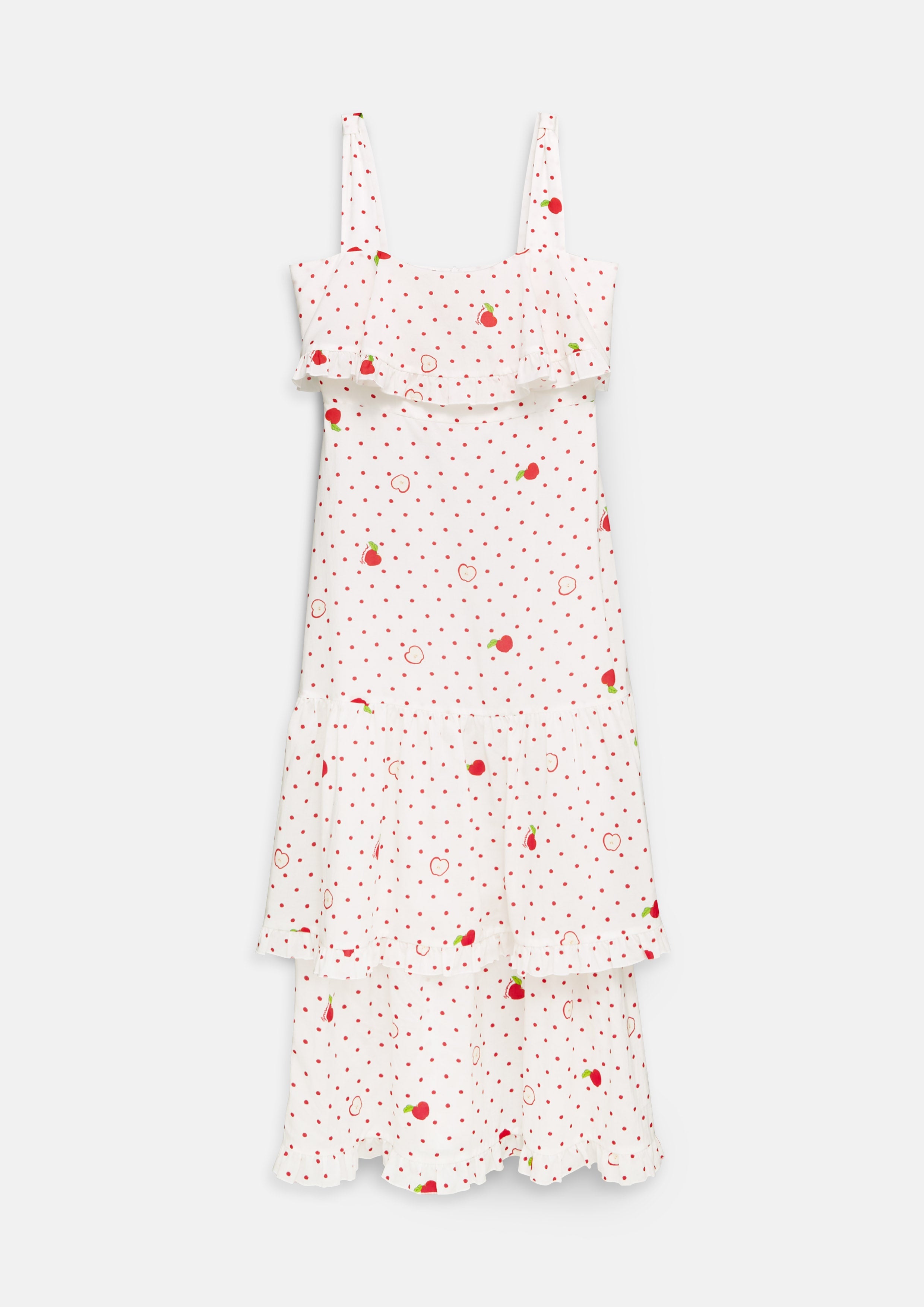 Apple and Polkadot Ruffle Dress Adam's Lust