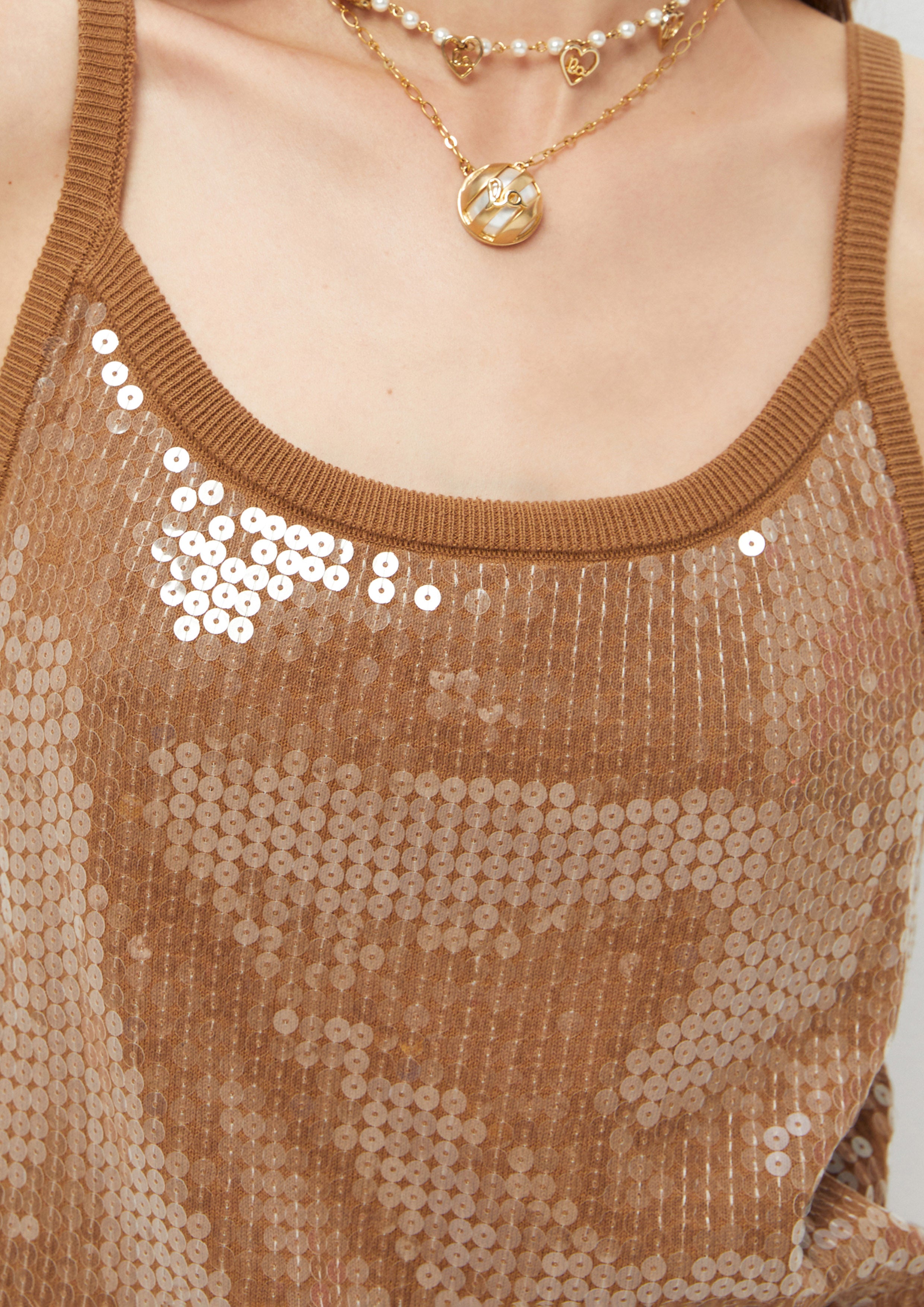 เสื้อสายเดี่ยวแต่งเลื่อม คอลเลกชัน Woodland Wonderlust