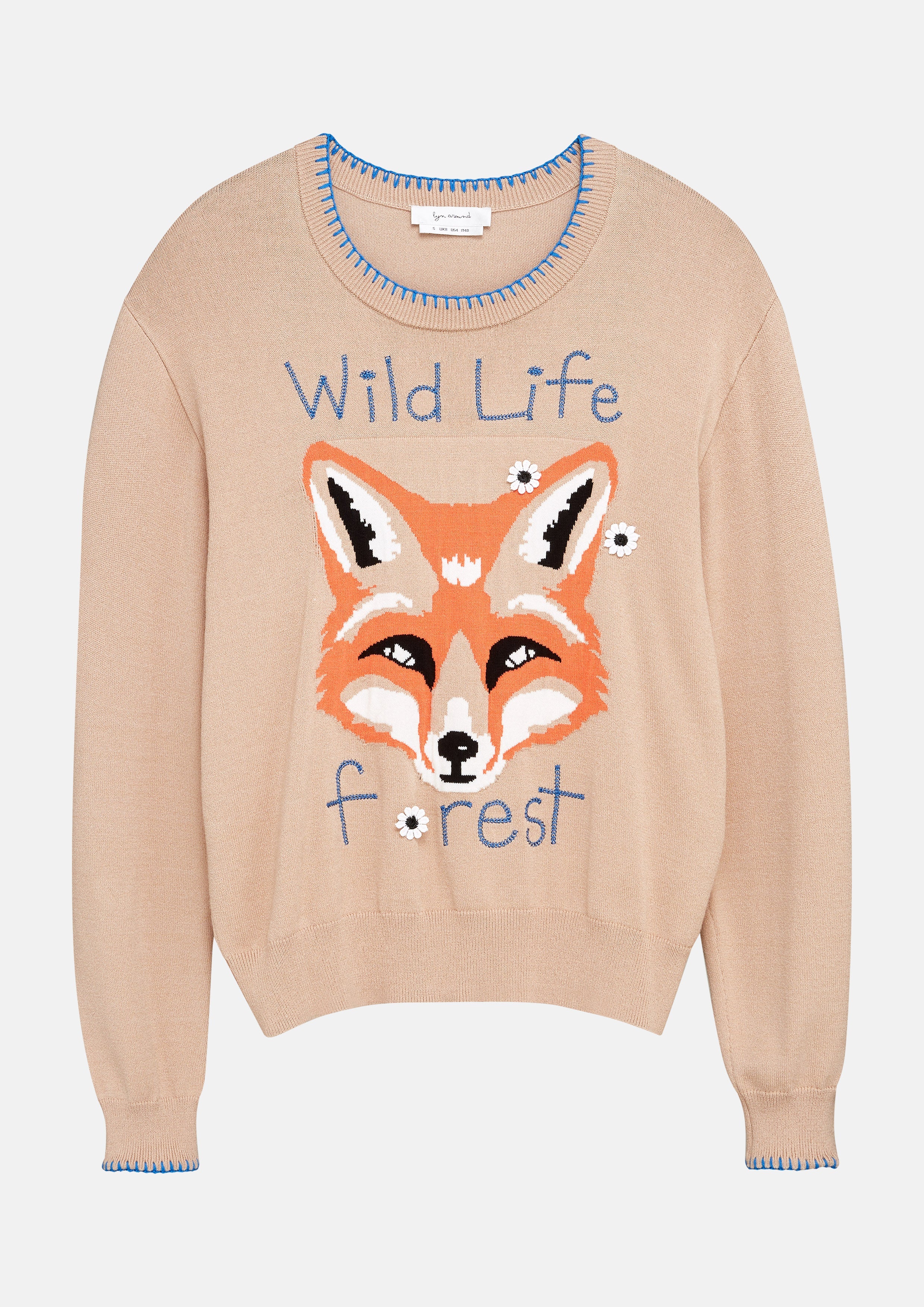 Fox Embroidery Pullover King Shere Khan