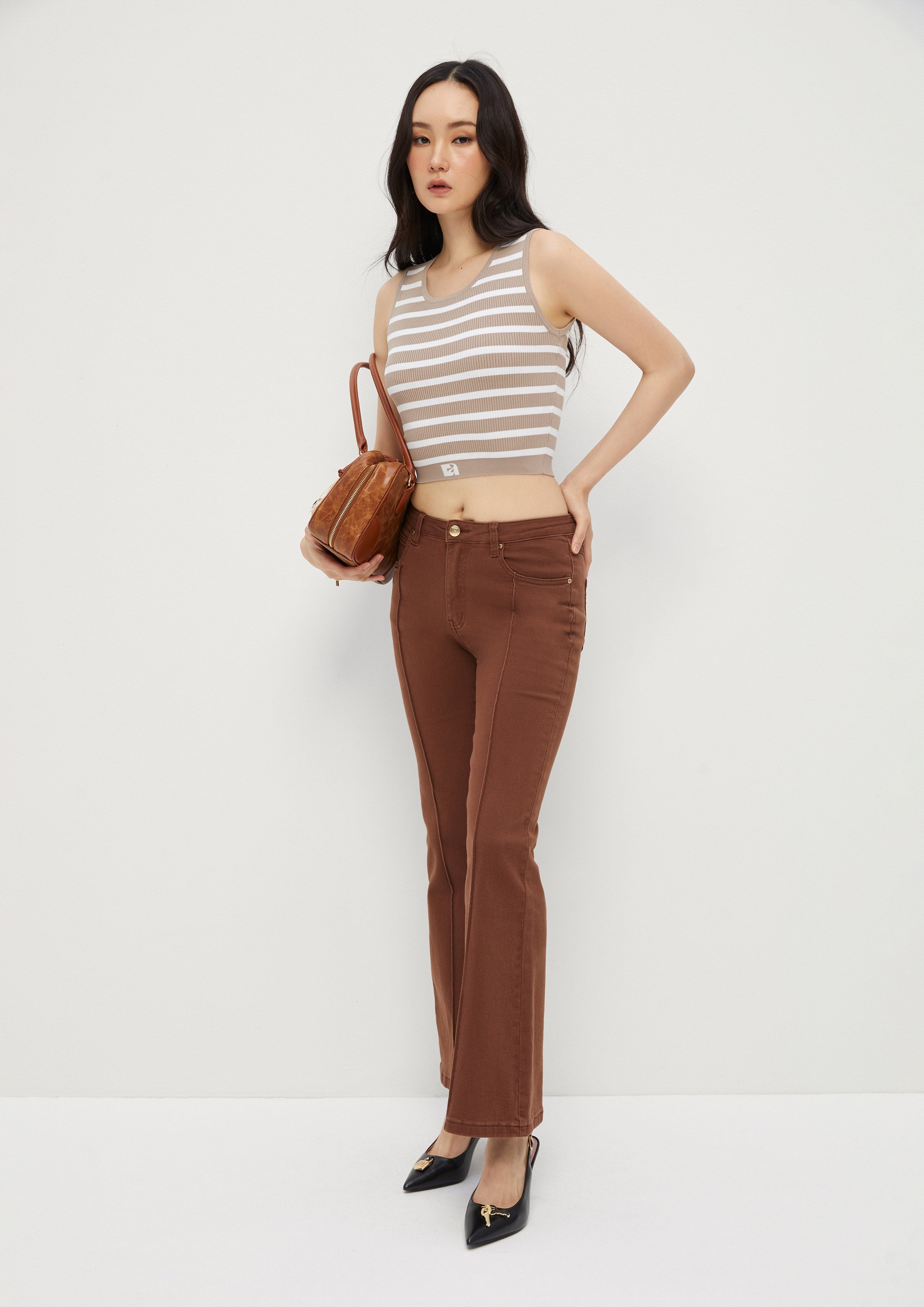 Knitted Stripe Sleeveless Top Don't Call It Cute