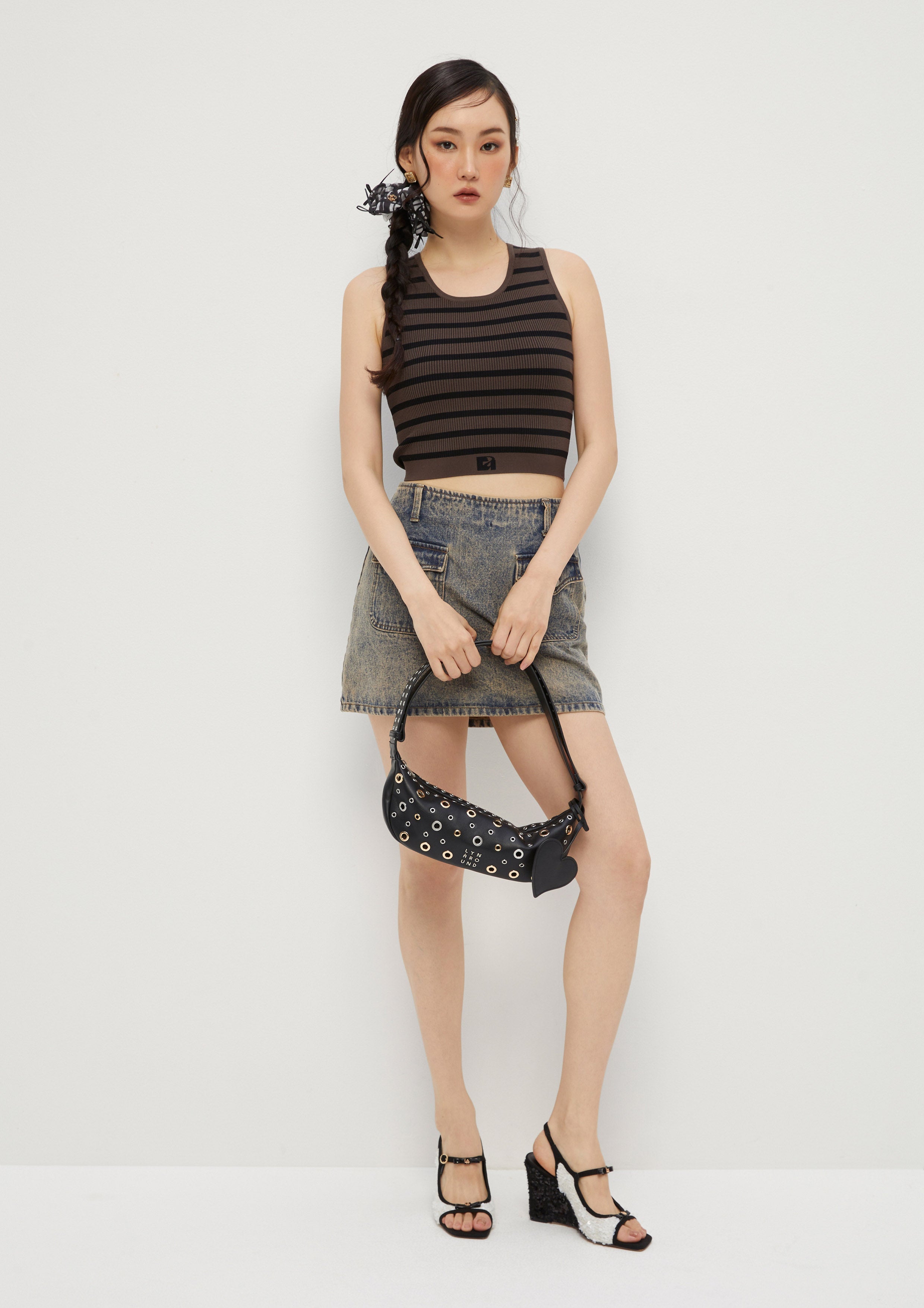 Knitted Stripe Sleeveless Top Don't Call It Cute