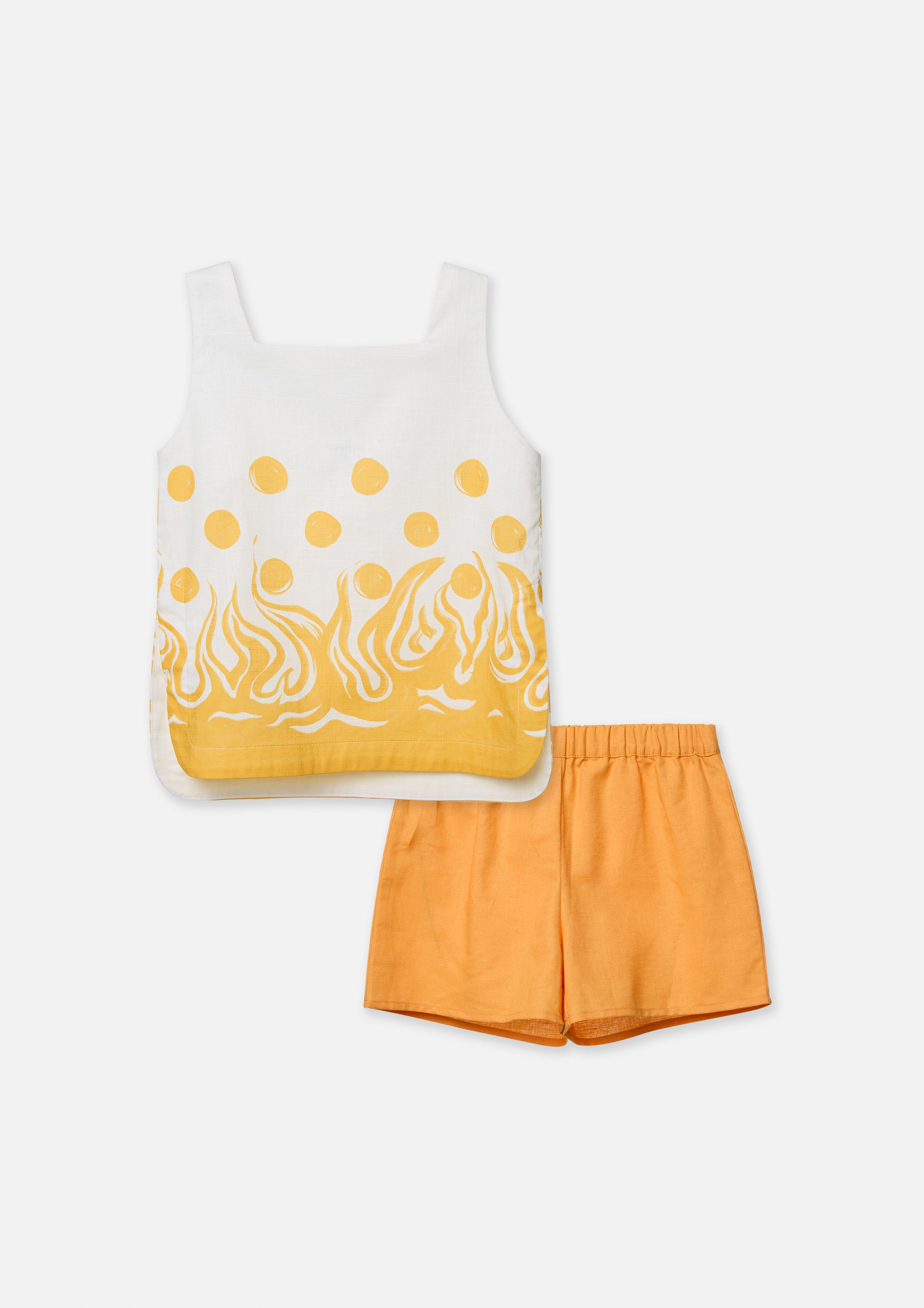 เซ็ตเสื้อแขนกุด และ กางเกงขาสั้น พิมพ์ลาย สำหรับเด็กผู้หญิง Ember Mirage