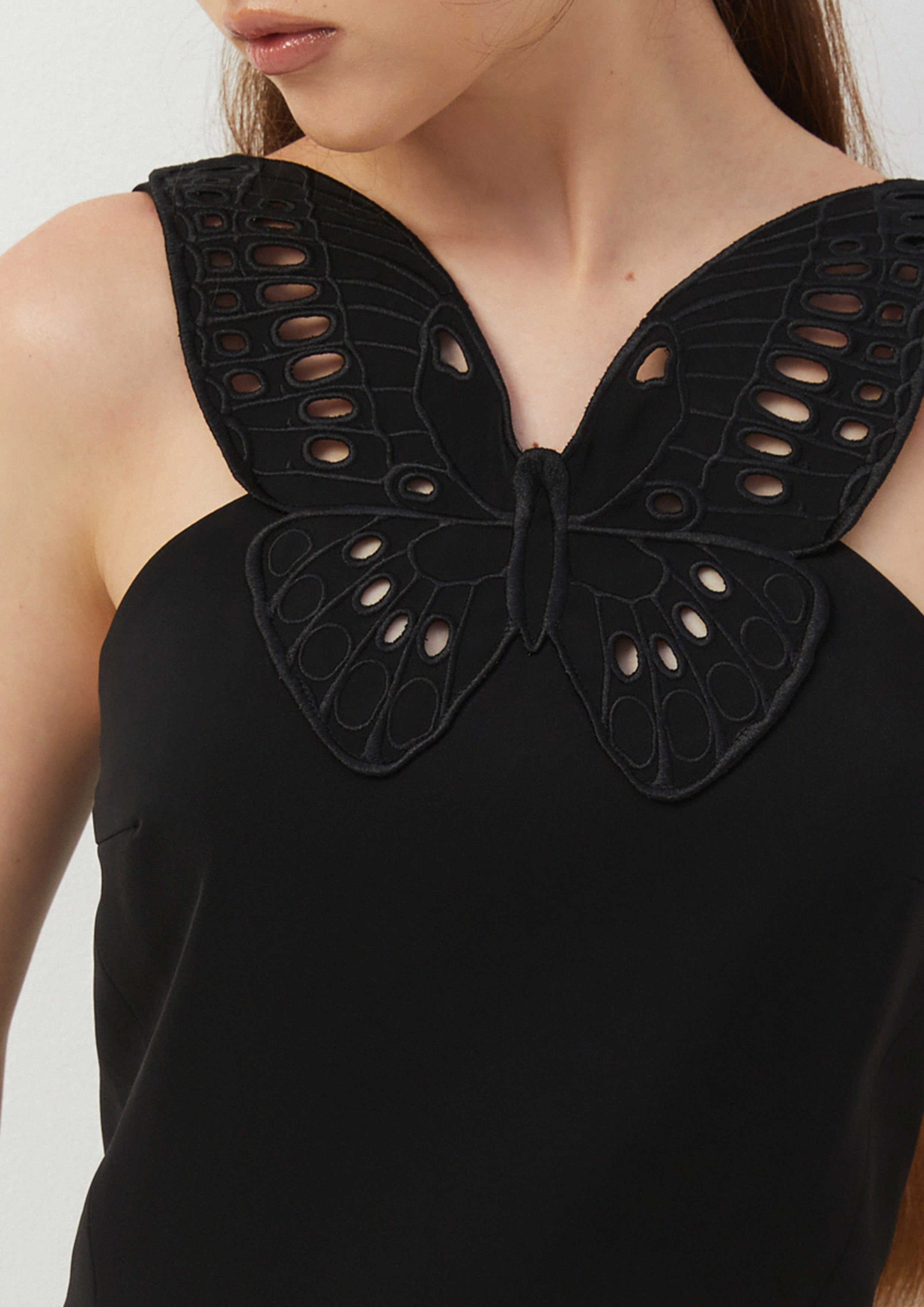 Wide-Leg Jumpsuit with Cutwork Butterfly Detail Butterfly Glimmer