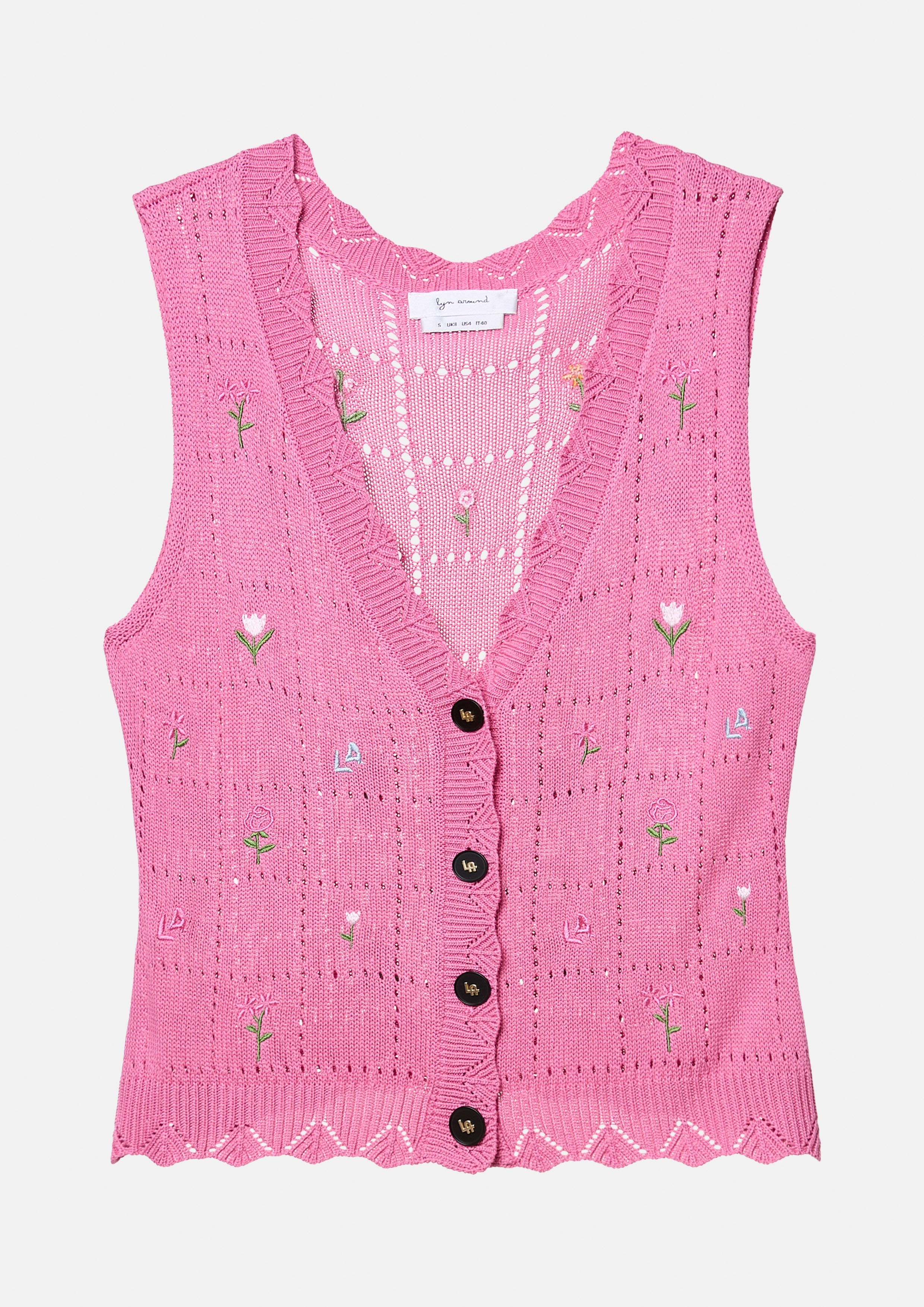 เสื้อกั๊ก ปักลายดอกไม้ Folk Bloom