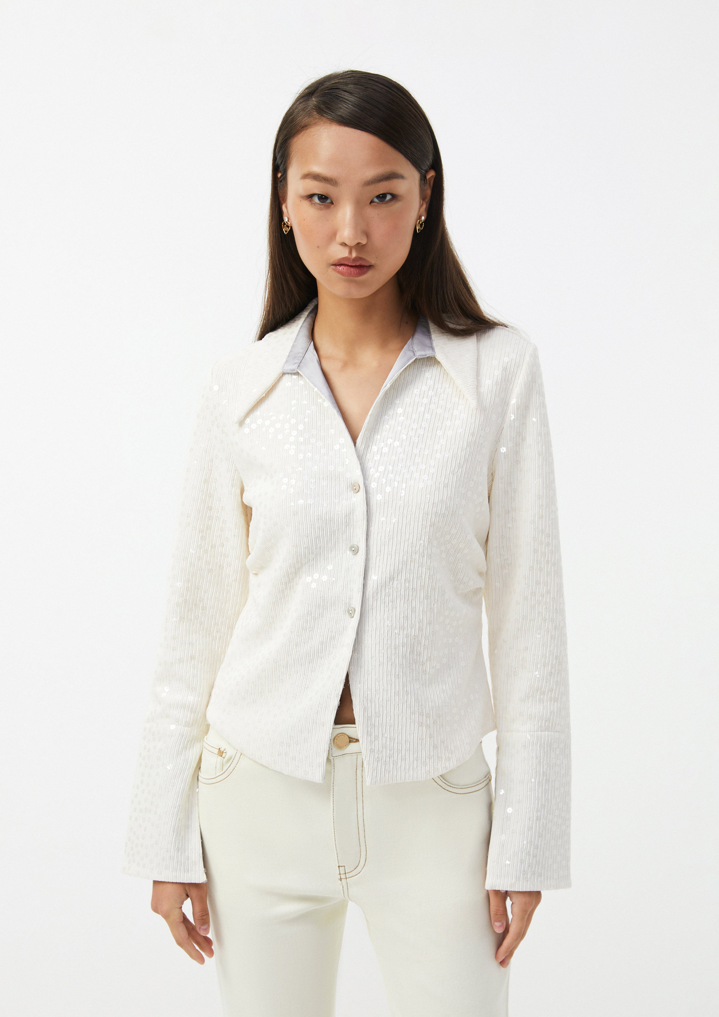 Sequin Embellished Button-Up Doppla Essenza