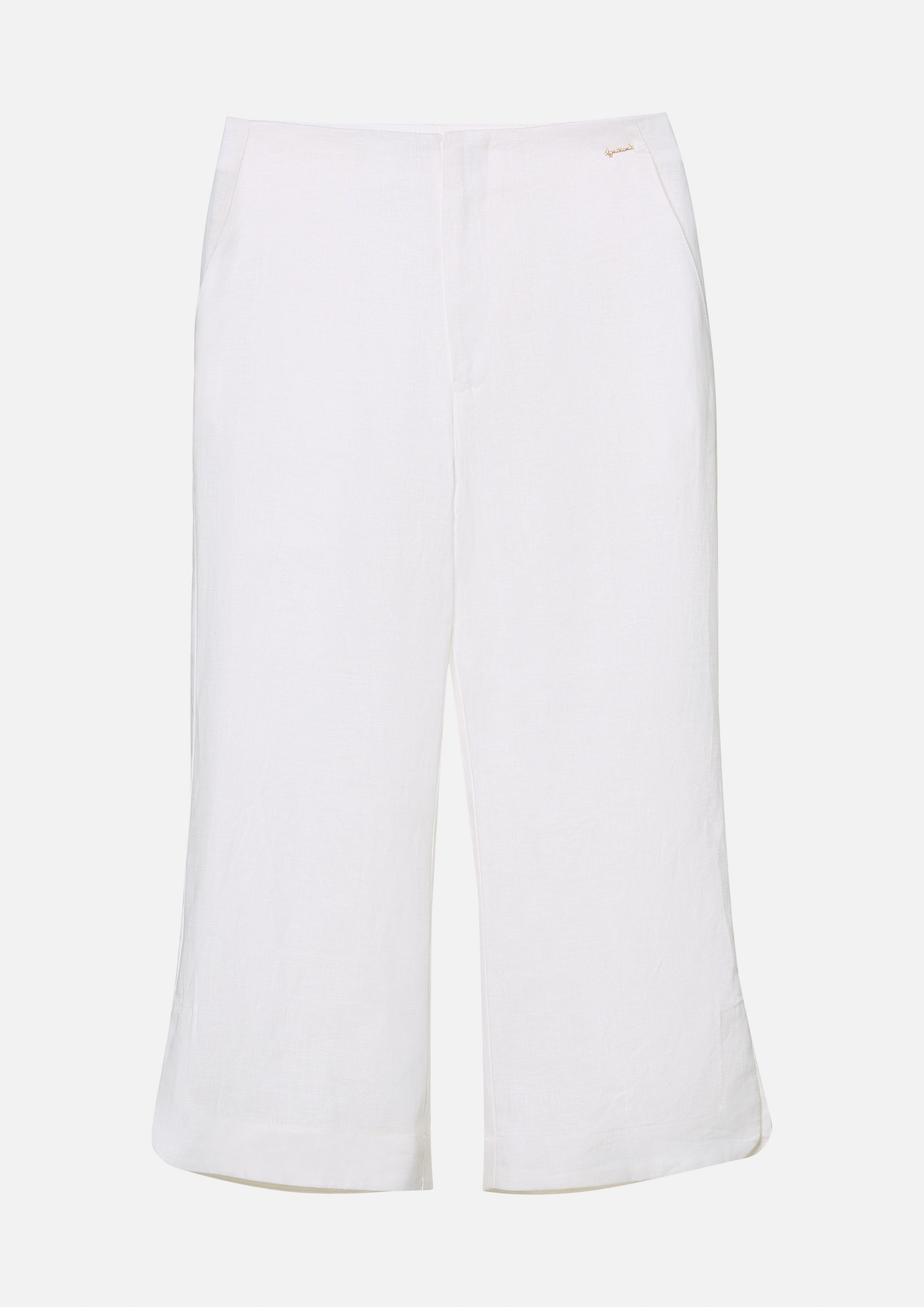 Linen Cropped Wide-Leg Pants Ember Mirage