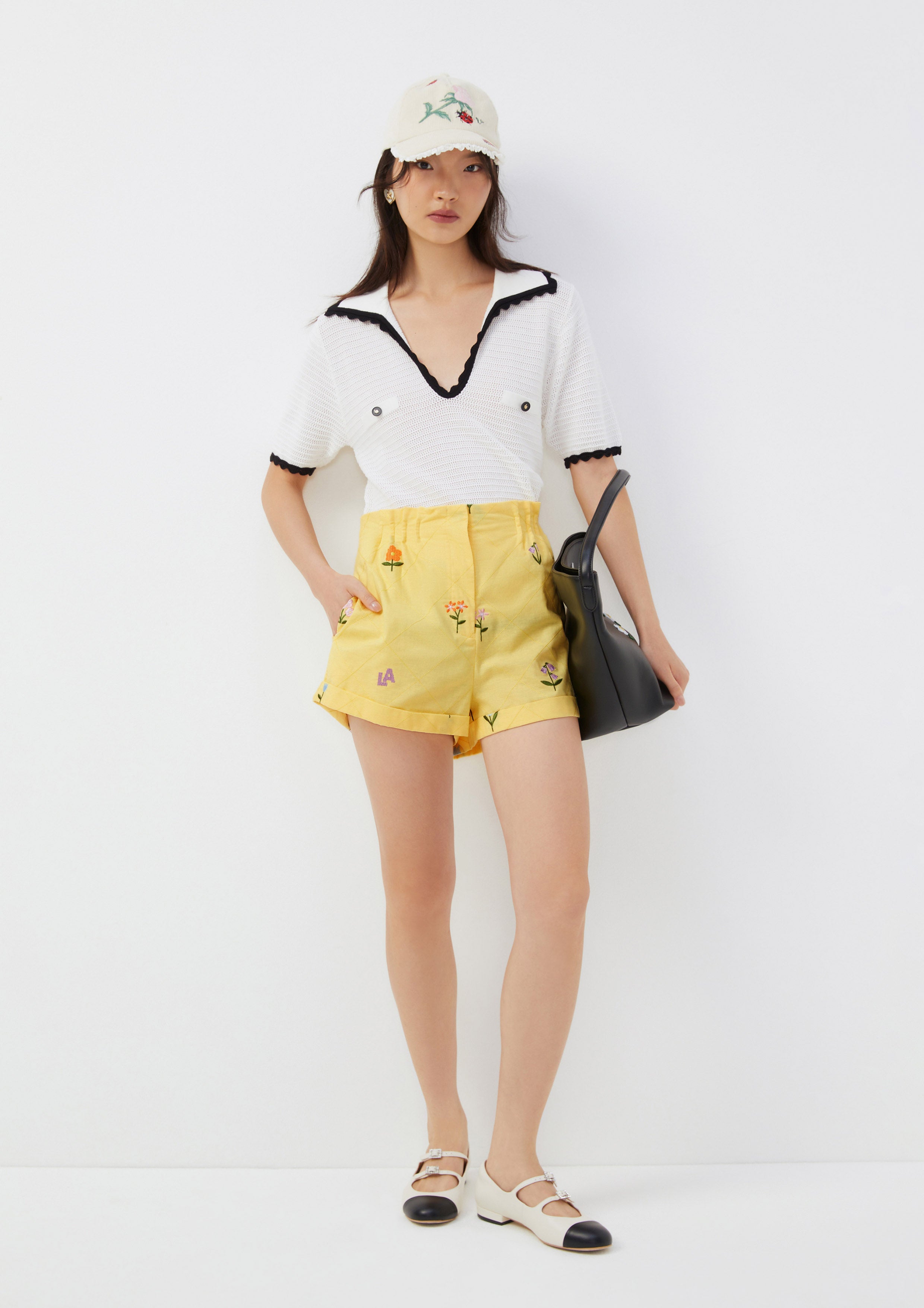Garden Embroidered Shorts Folk Bloom