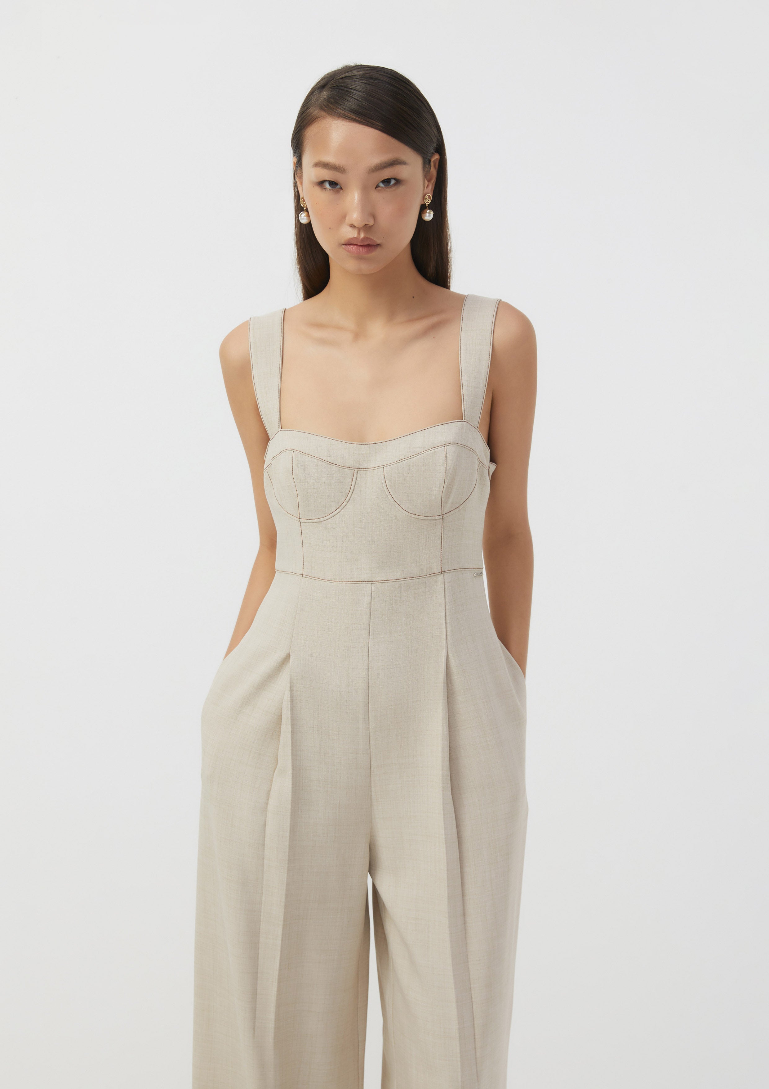 Structured Wide-Leg Jumpsuit Ember Mirage