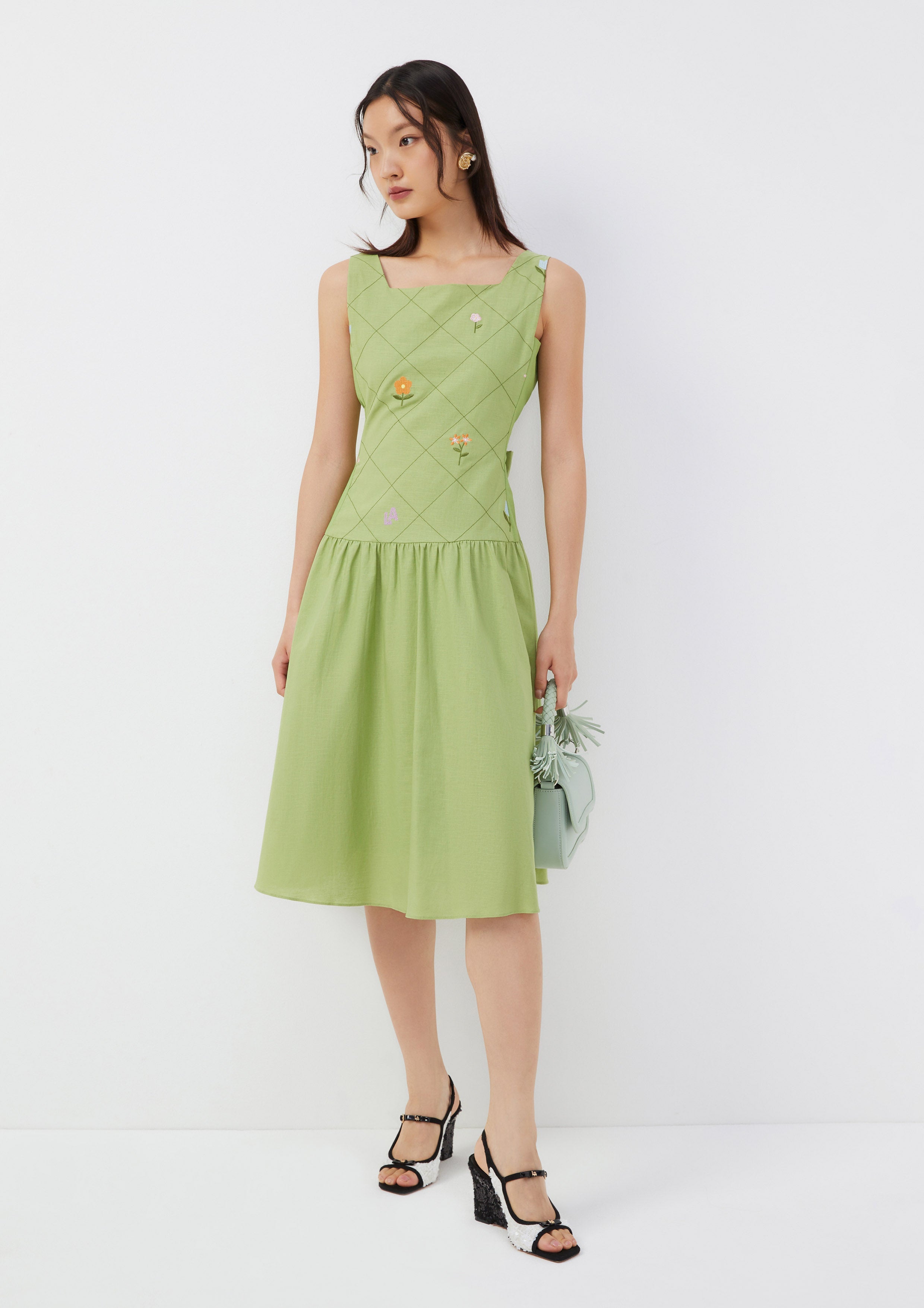 Garden Embroidered Sundress Folk Bloom