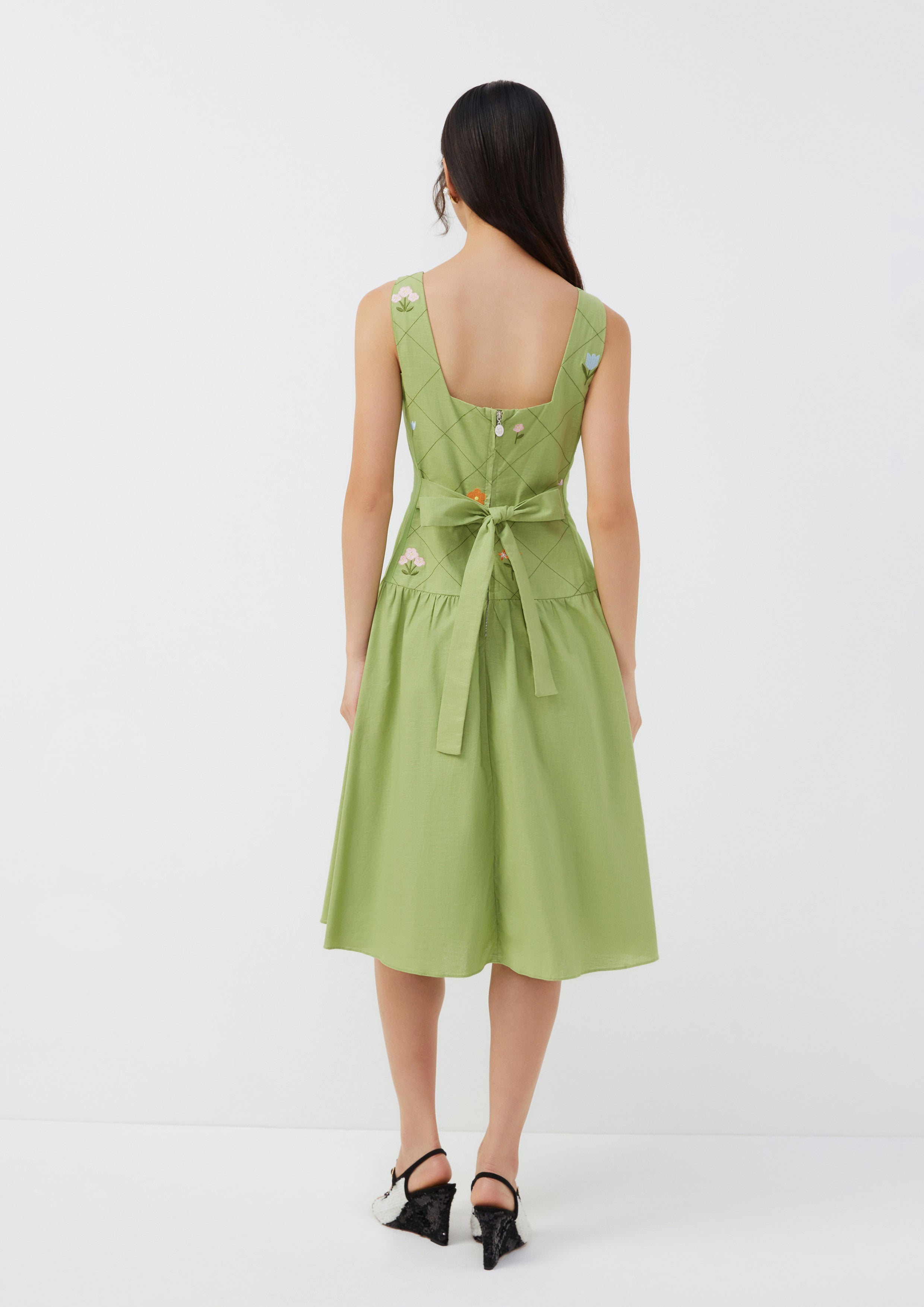 Garden Embroidered Sundress Folk Bloom