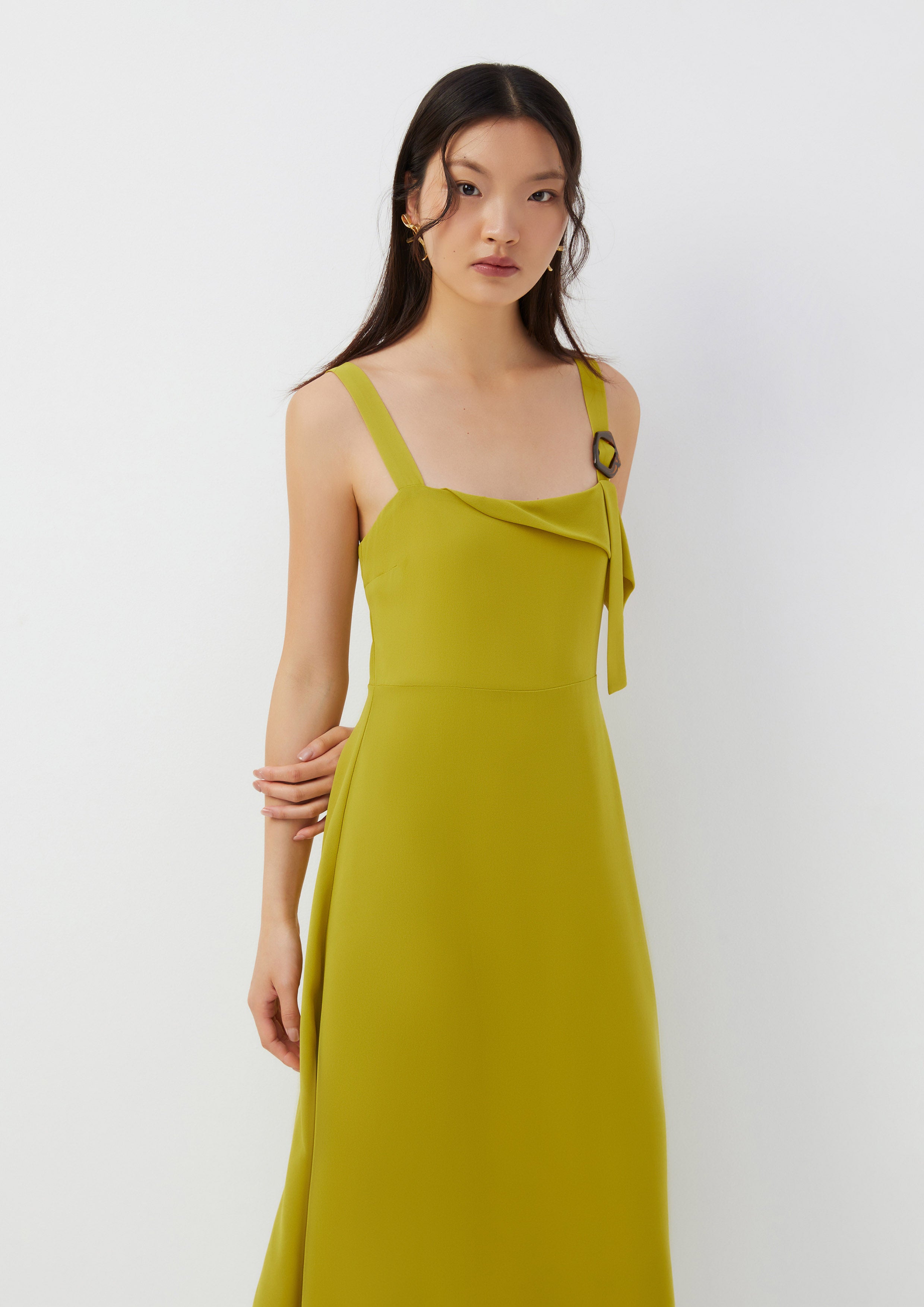 Asymmetric Strap Detail A-Line Dress Ember Mirage