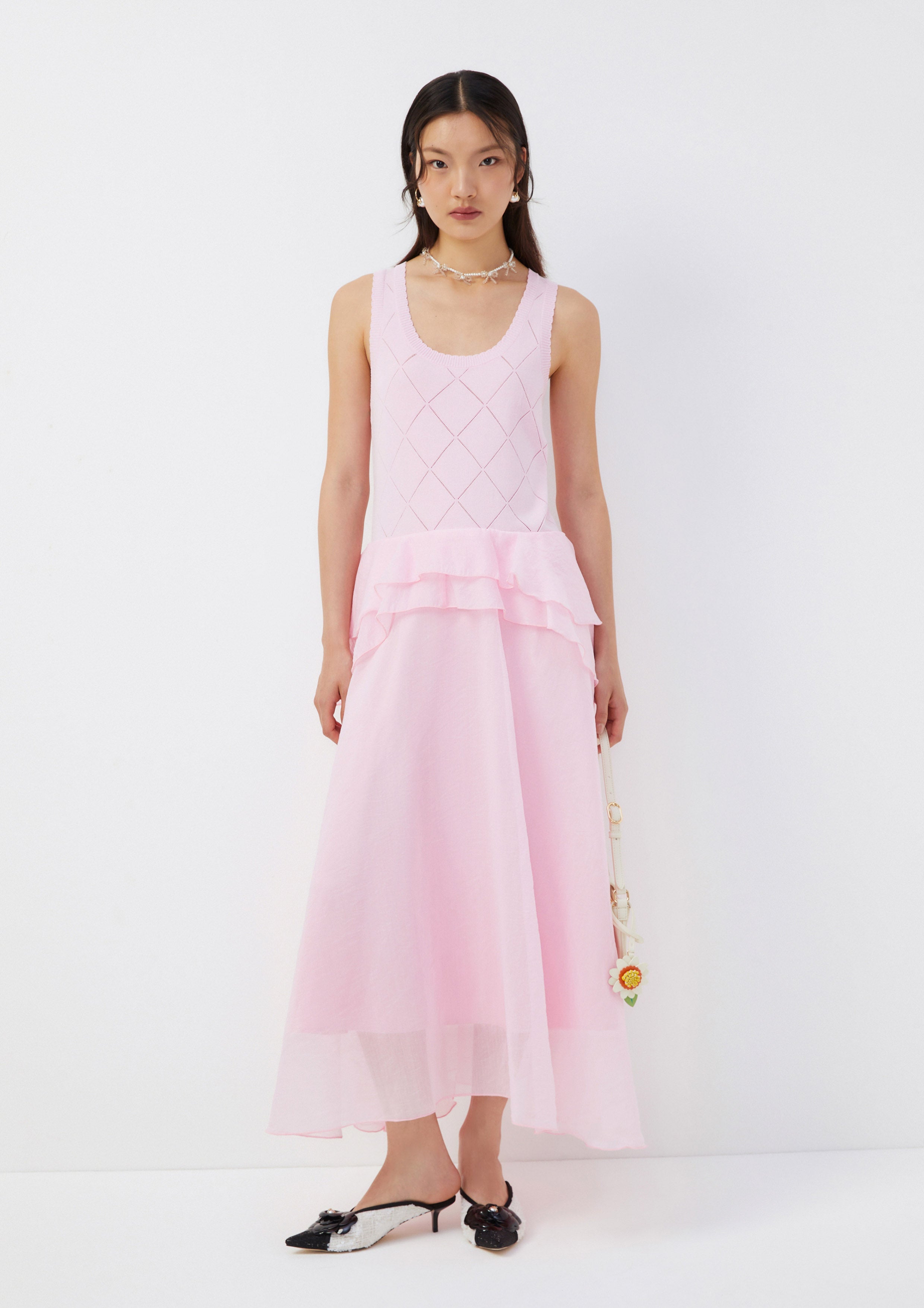 Sleeveless Layered Ruffle Dress Folk Bloom