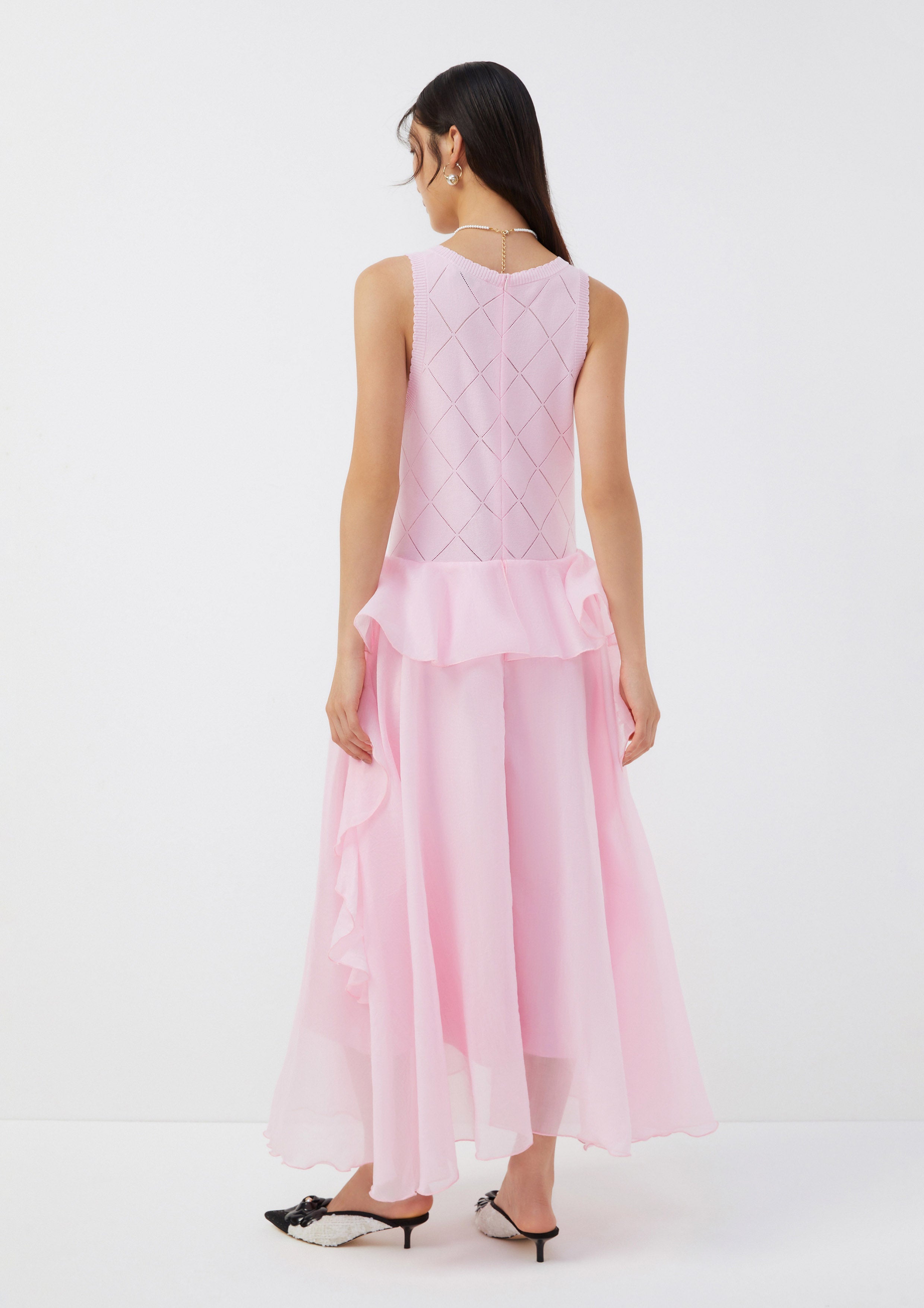 Sleeveless Layered Ruffle Dress Folk Bloom