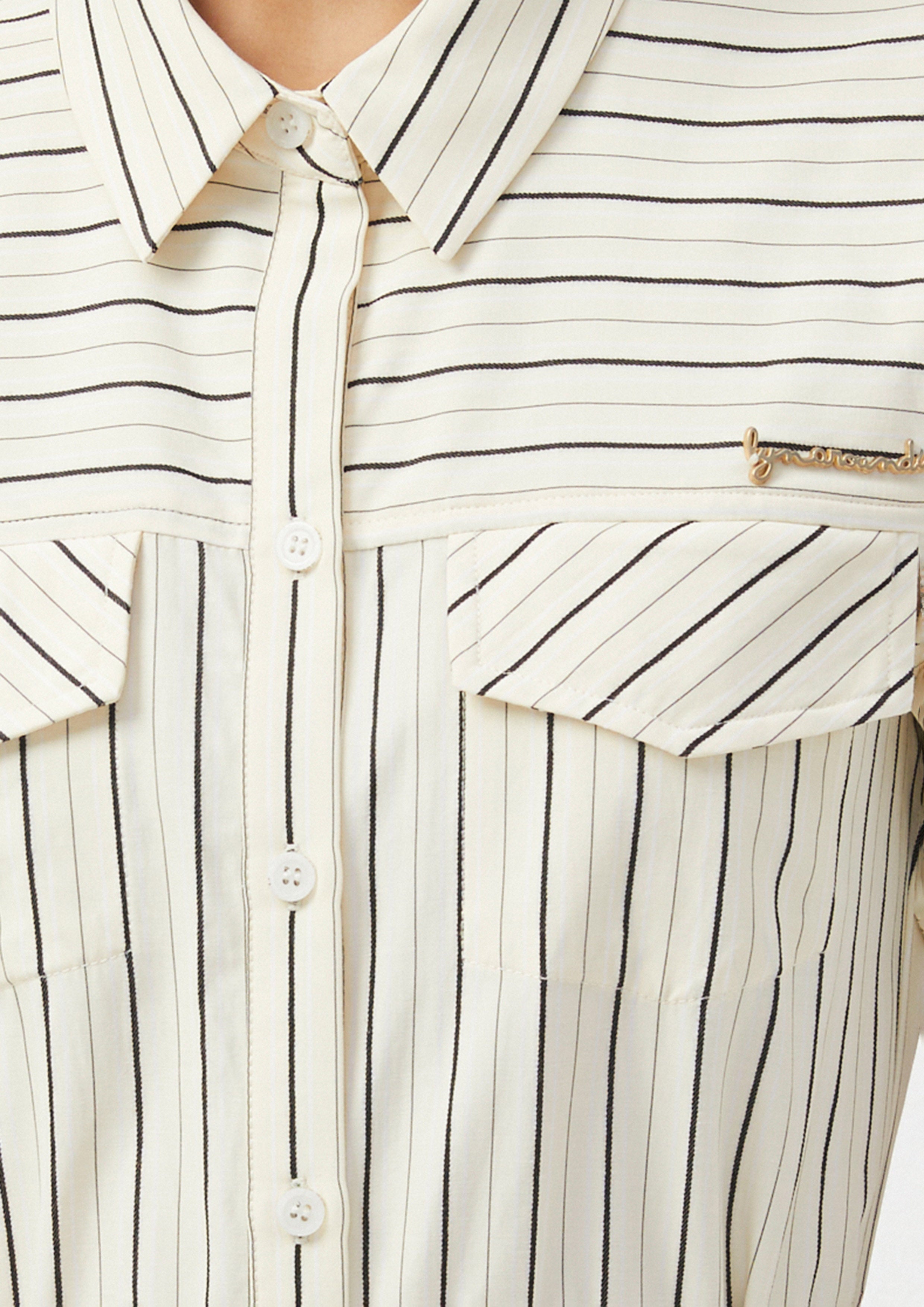 Striped Tiered Skirt Shirt Dress Urban Retreat