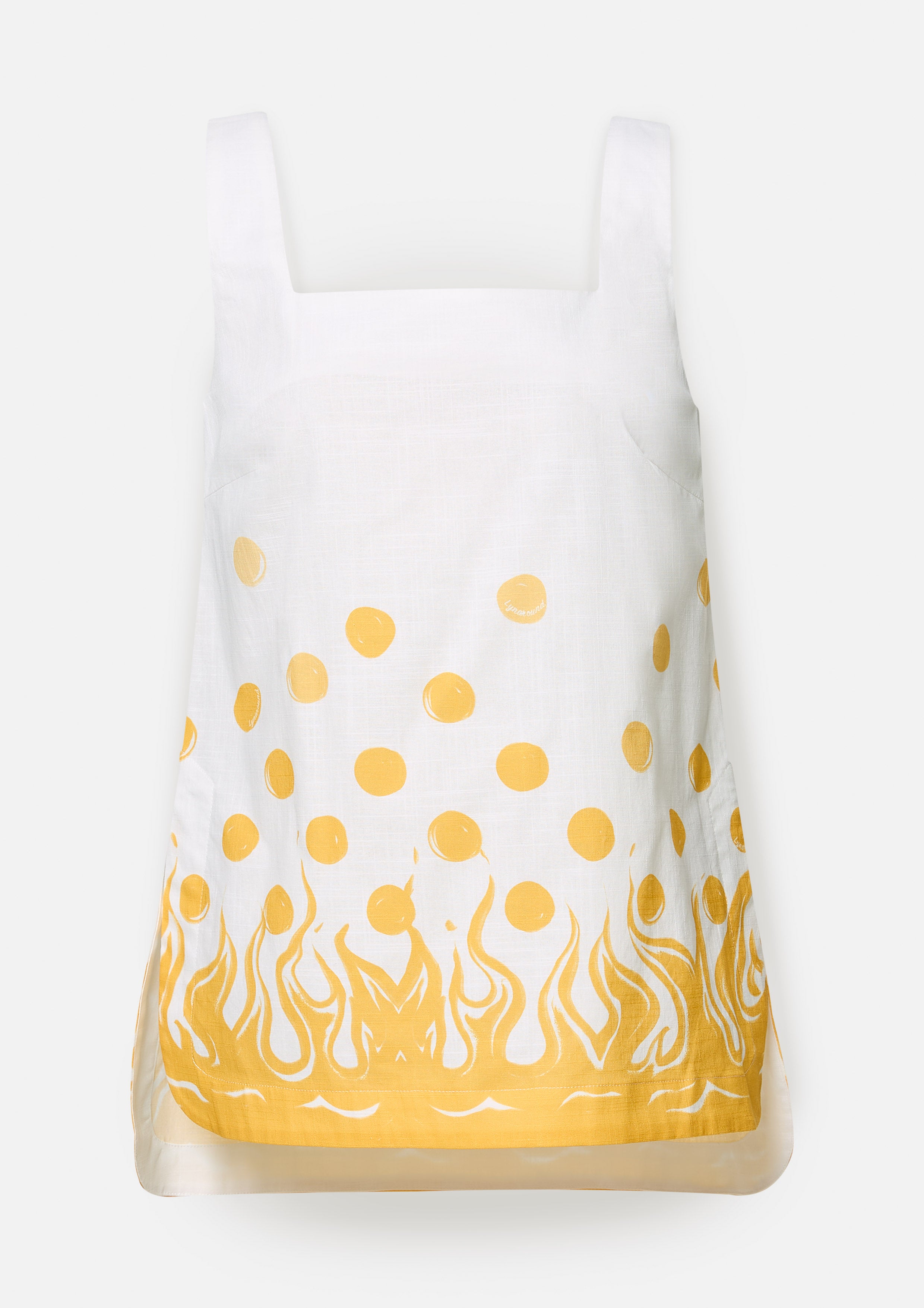 Flame Dot Printed Square Neck Top Ember Mirage