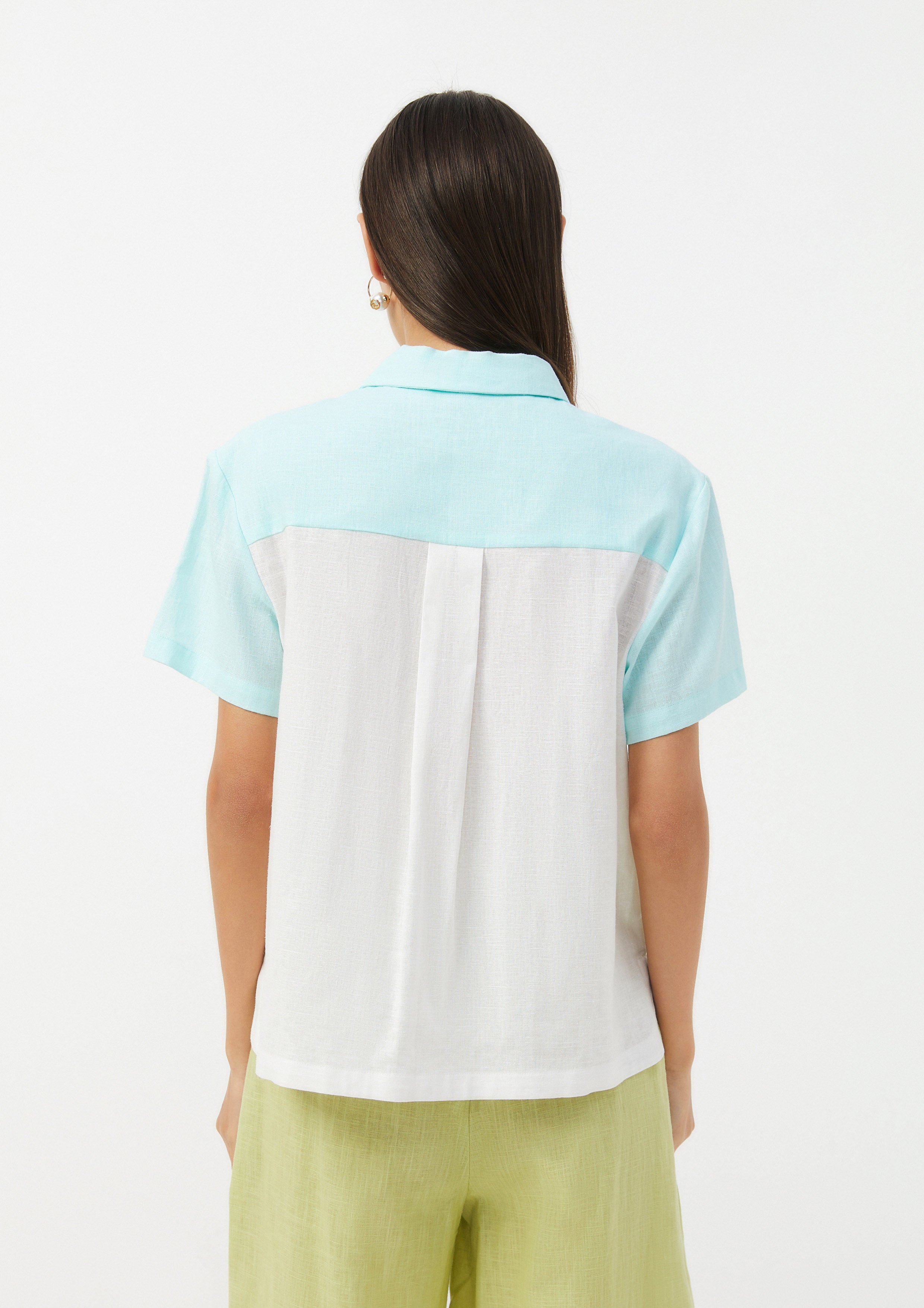 Bird & Star Print Short Sleeve Shirt Ember Mirage