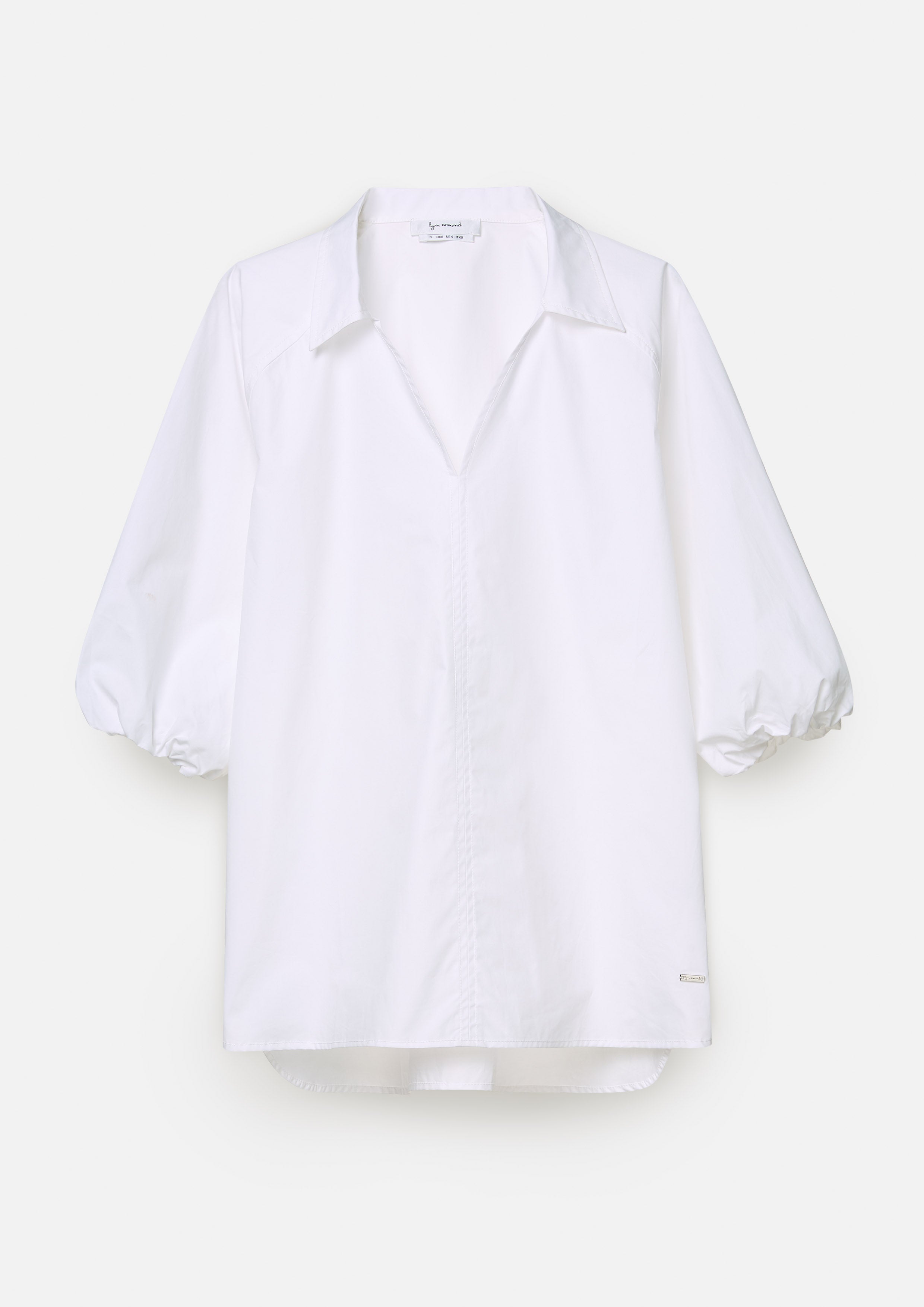 Balloon Sleeve V-Neck Blouse Ember Mirage