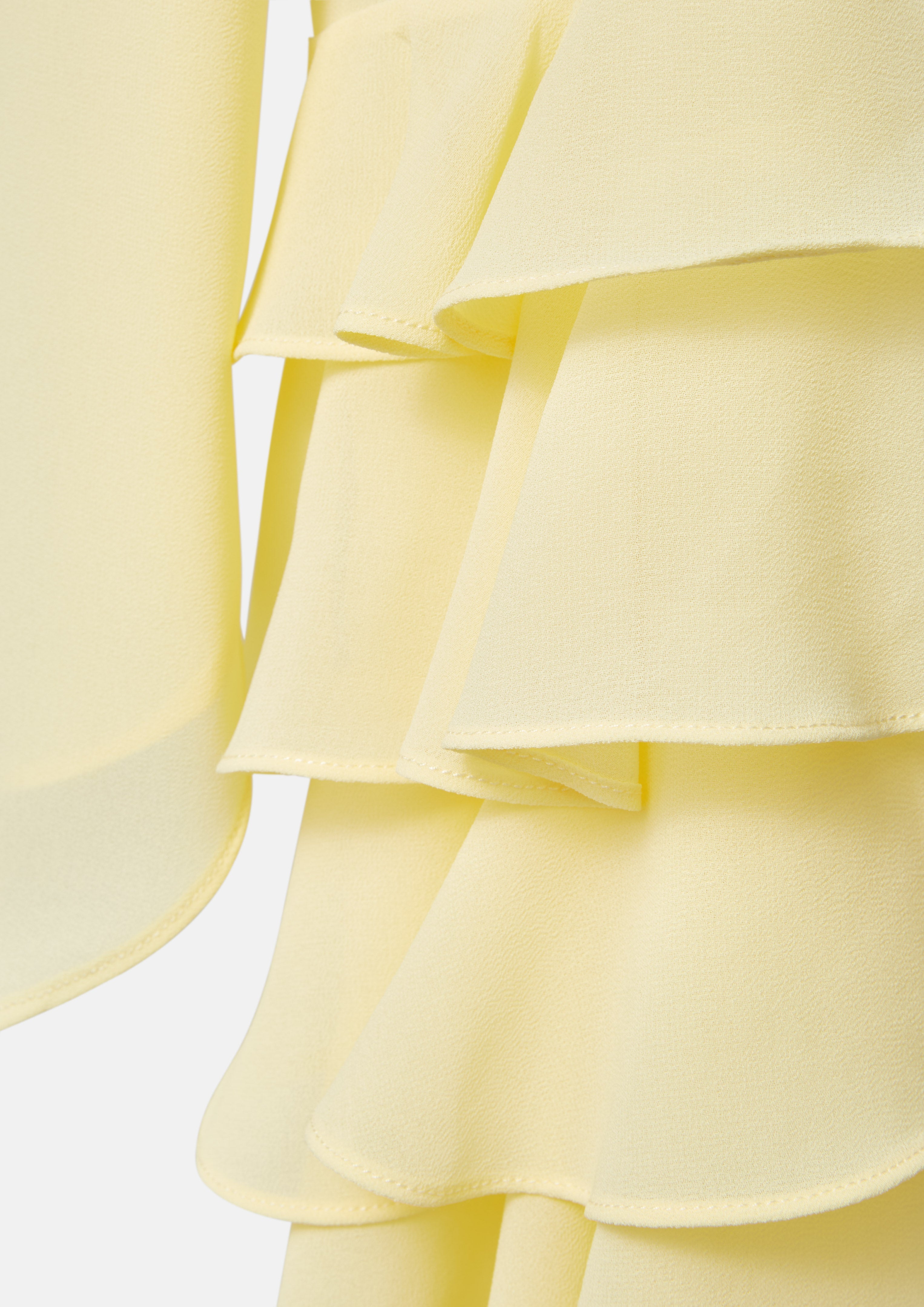 เสื้อเชิ้ต แขนยาว แต่งระบายเลเยอร์ Folk Bloom