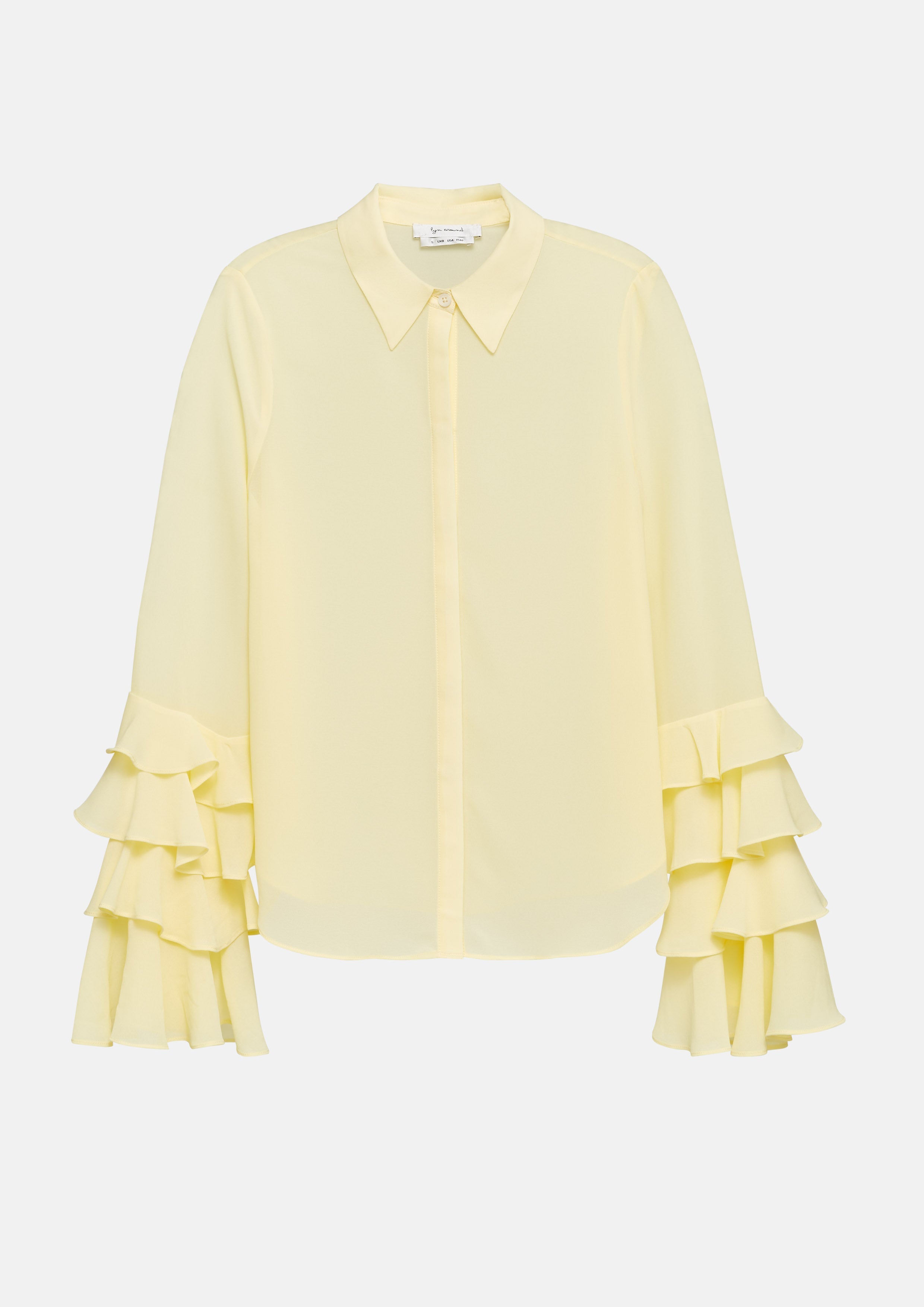 เสื้อเชิ้ต แขนยาว แต่งระบายเลเยอร์ Folk Bloom