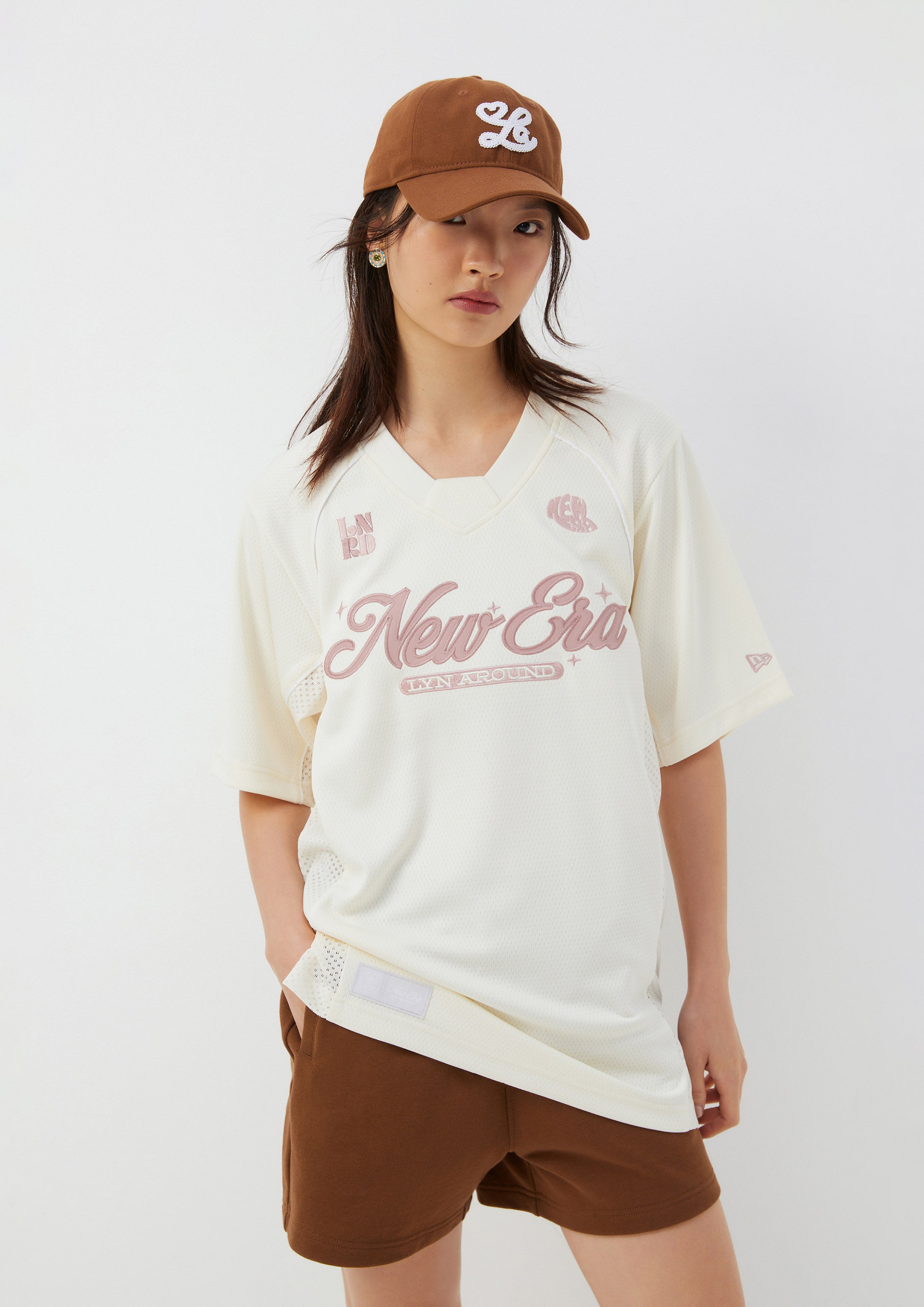 เสื้อ ทรงเจอร์ซี่ ผ้าตาข่าย LA x New Era