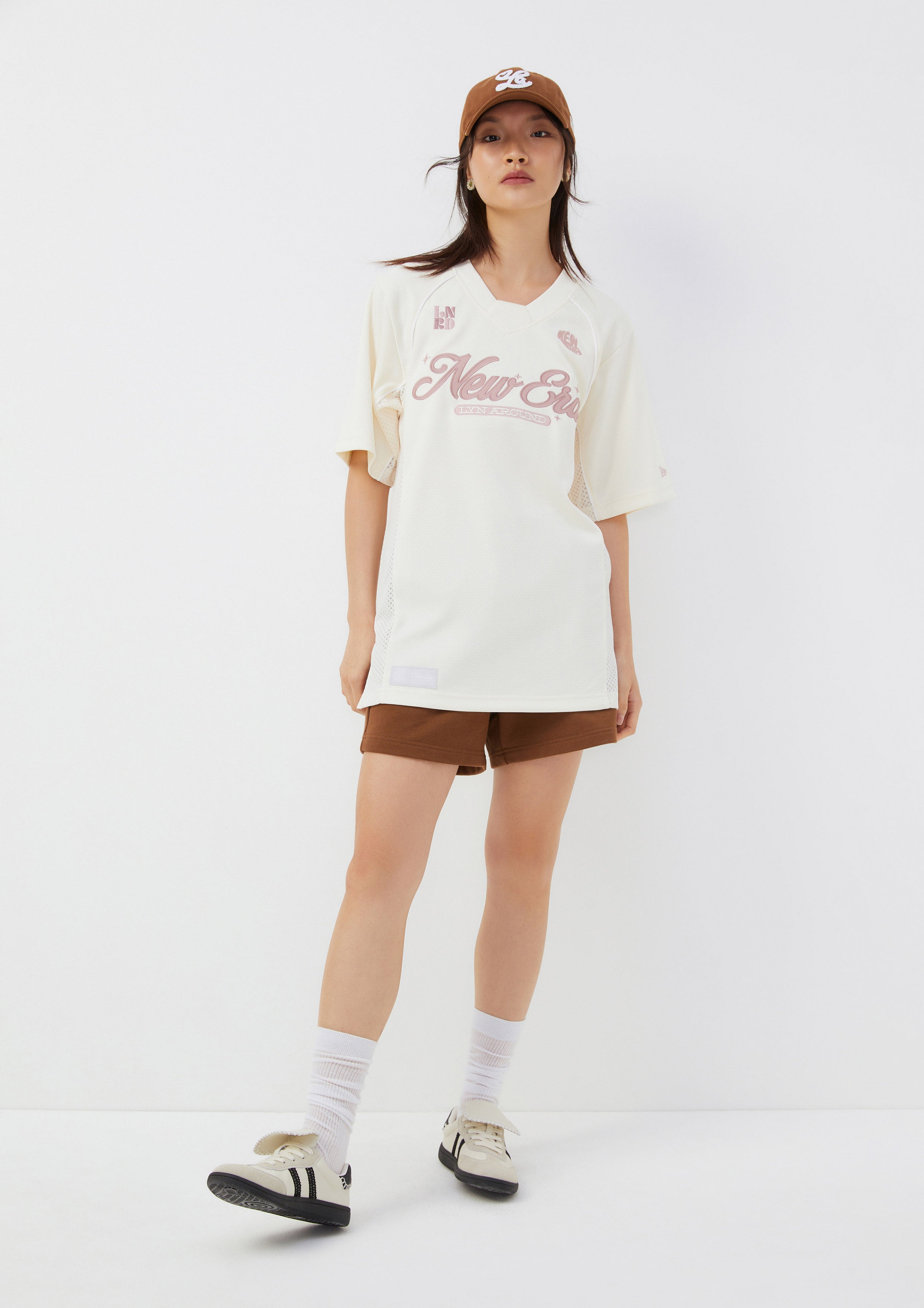 เสื้อ ทรงเจอร์ซี่ ผ้าตาข่าย LA x New Era