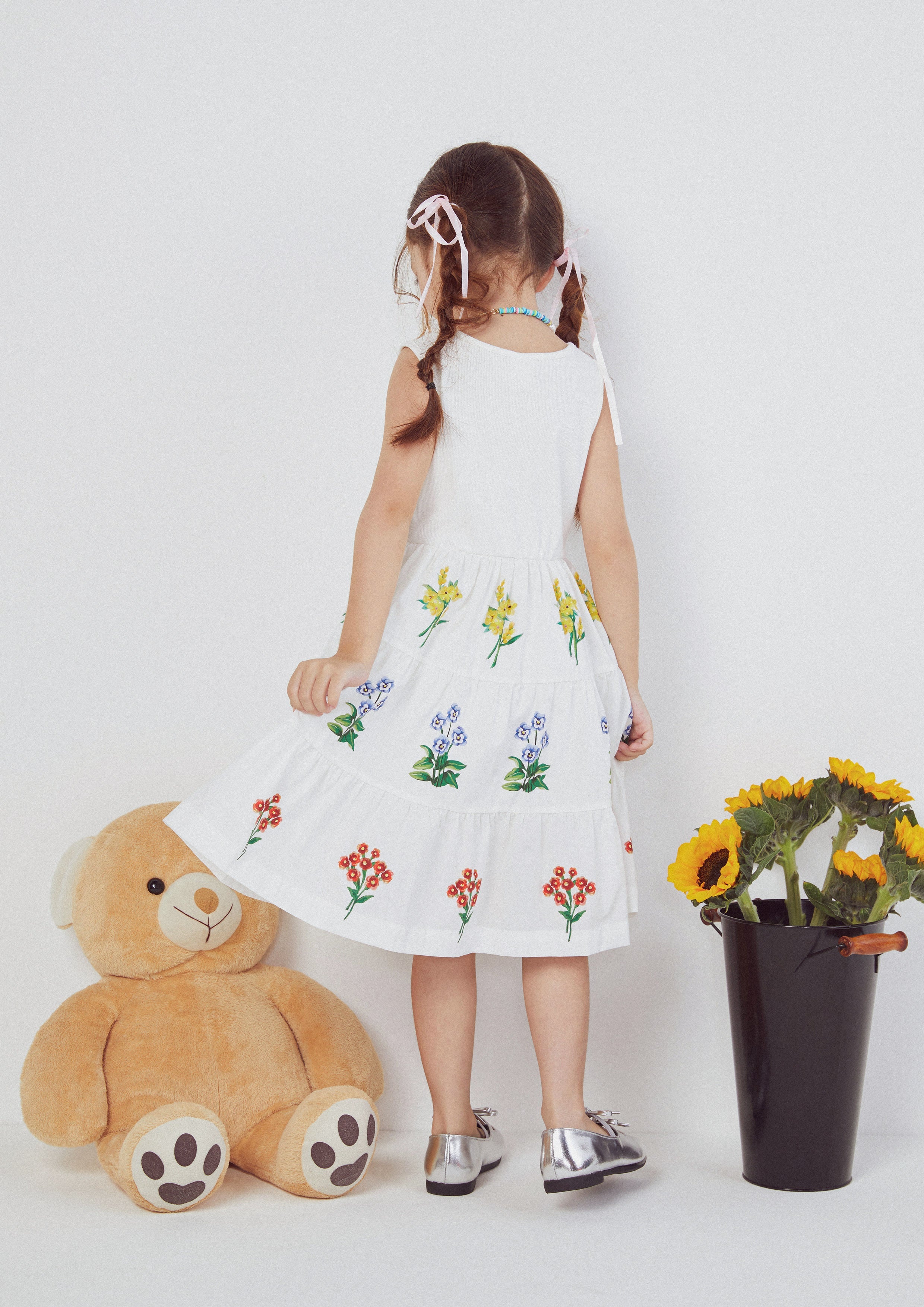 เดรส แถบลายดอกไม้ สำหรับเด็กผู้หญิง Time To Grown Up