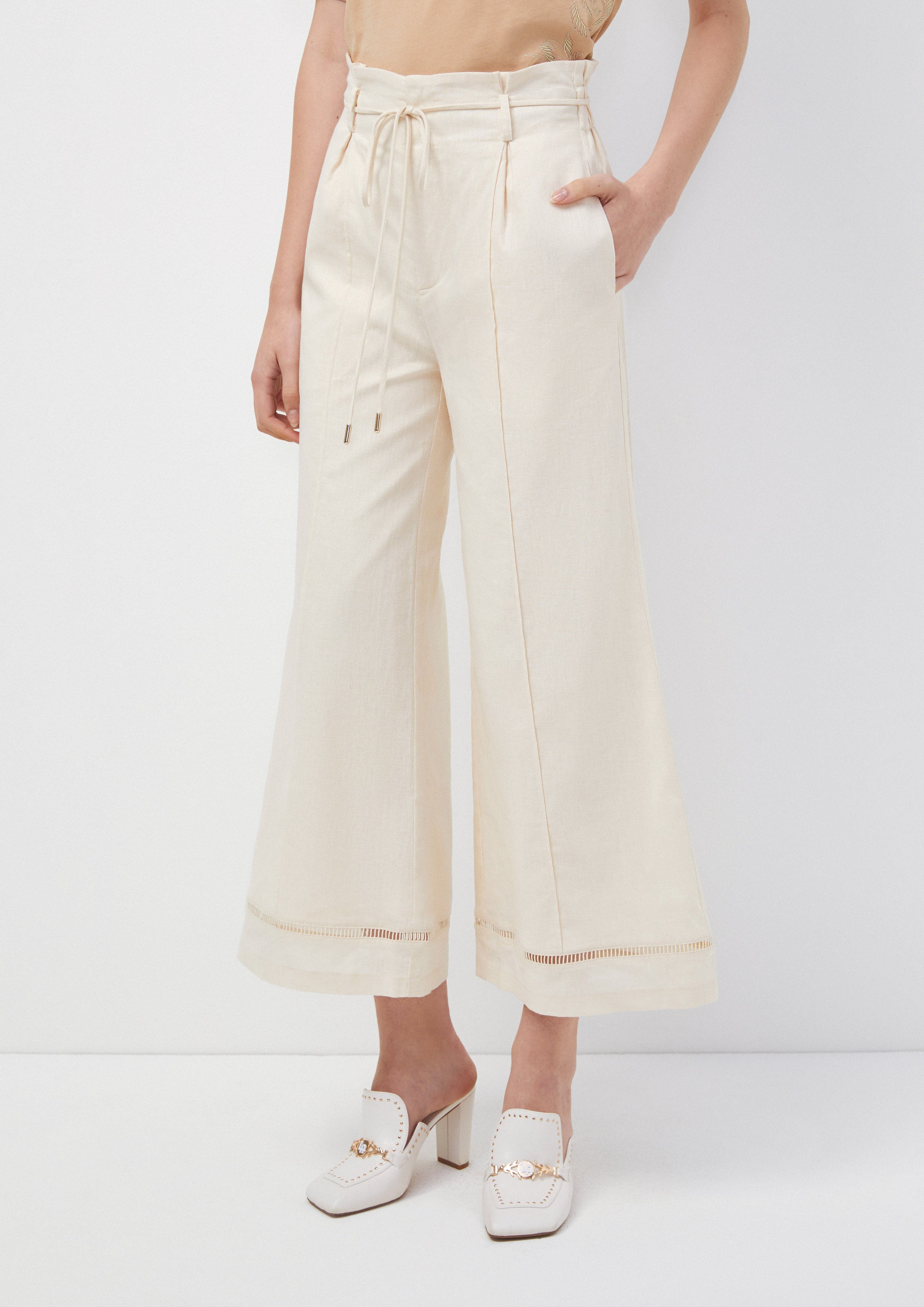 Wide-Leg Trousers with Waist Tie Time To Grown Up