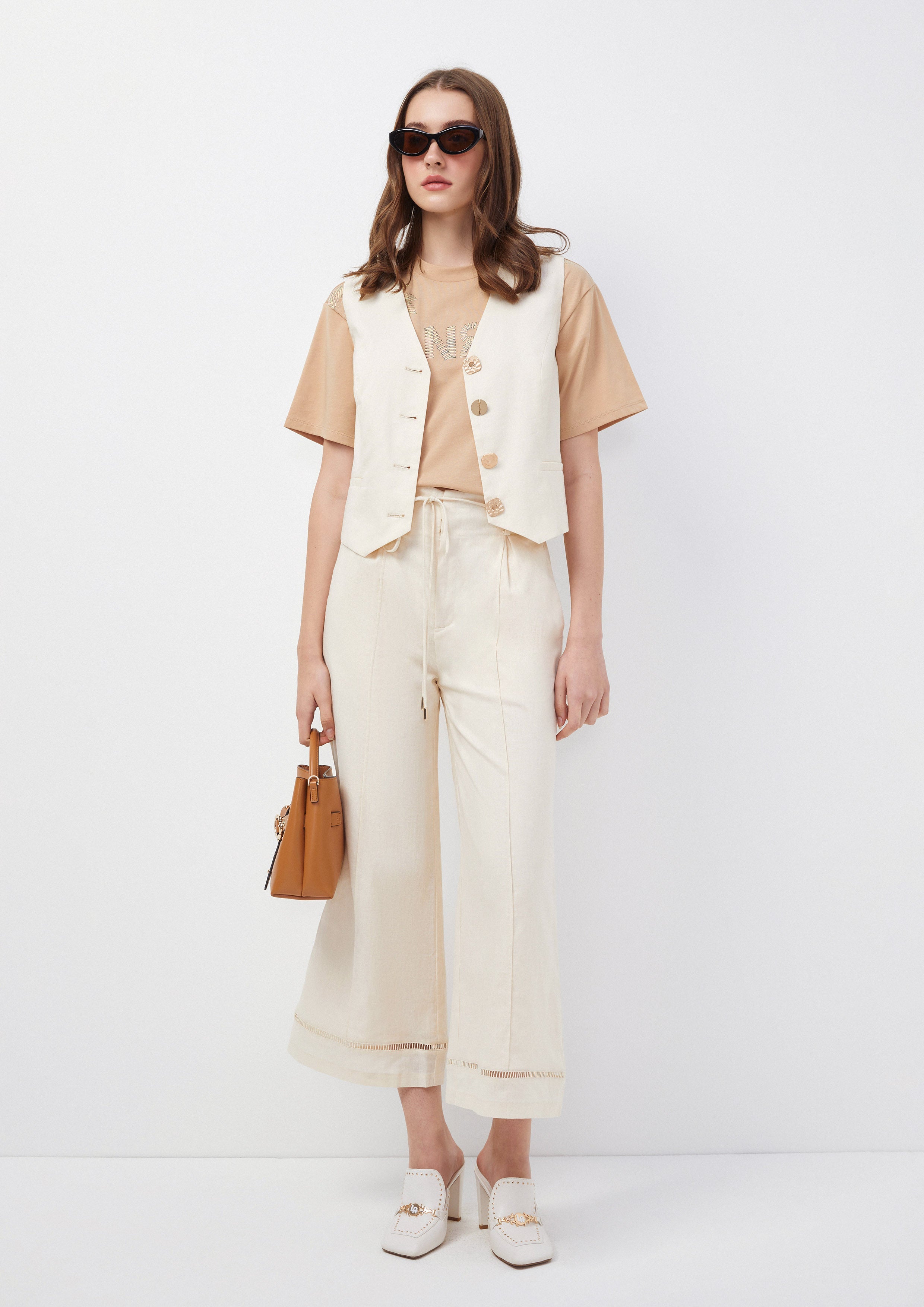 Wide-Leg Trousers with Waist Tie Time To Grown Up