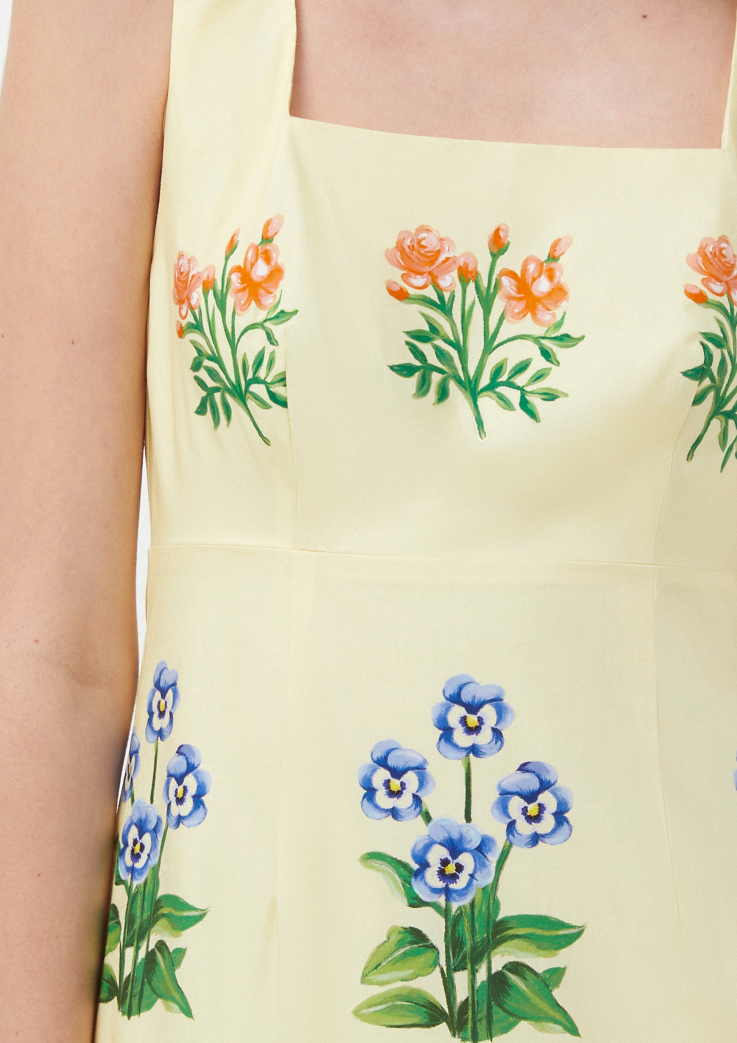 Botanical Tiered Midi Dress Time To Grown Up