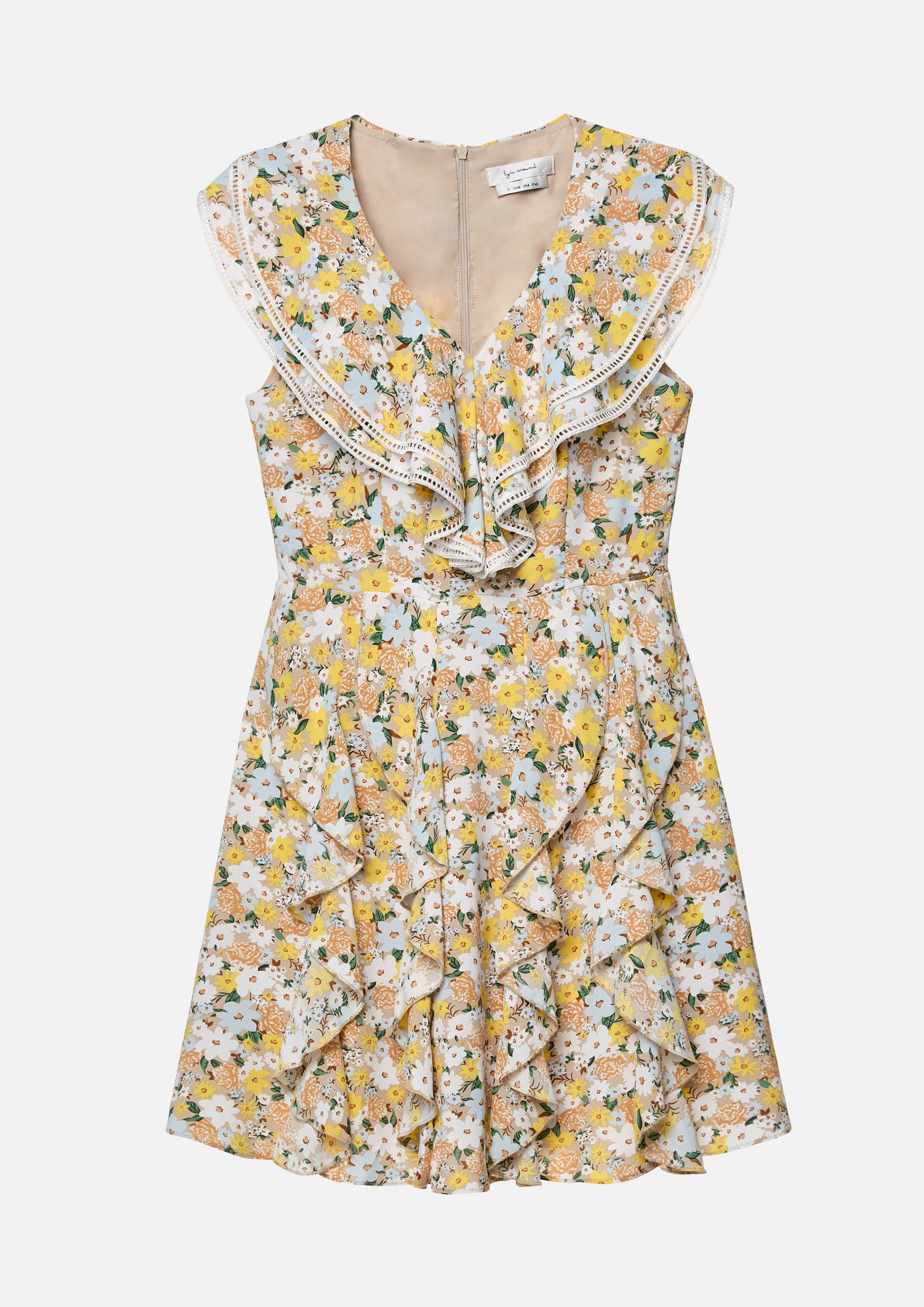 เดรสสั้น ลายดอกไม้ คอระบาย Blooms and Blessings