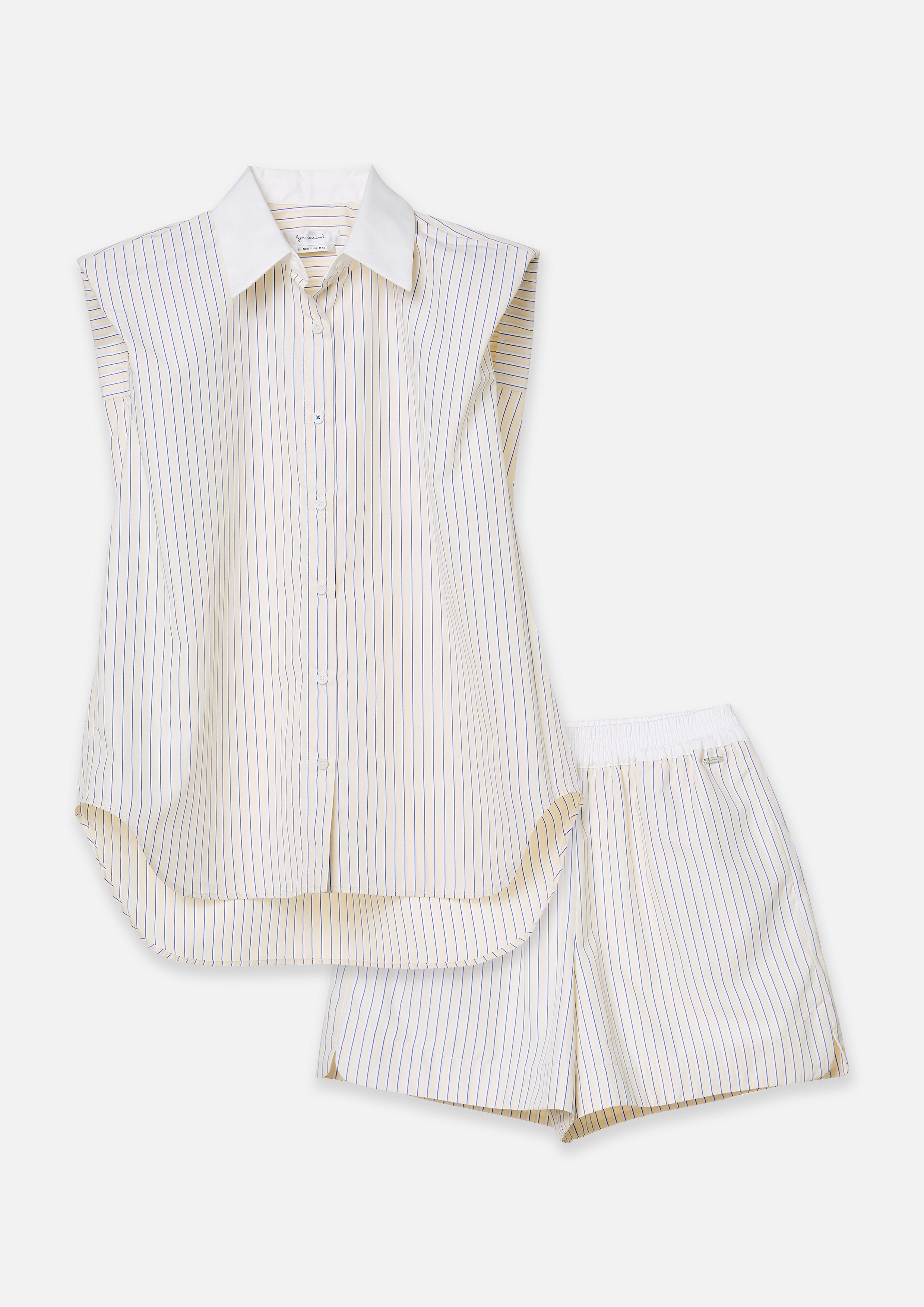 เซ็ต เสื้อแขนกุด และ กางเกงขาสั้น ลายทาง Margot's Summer Field