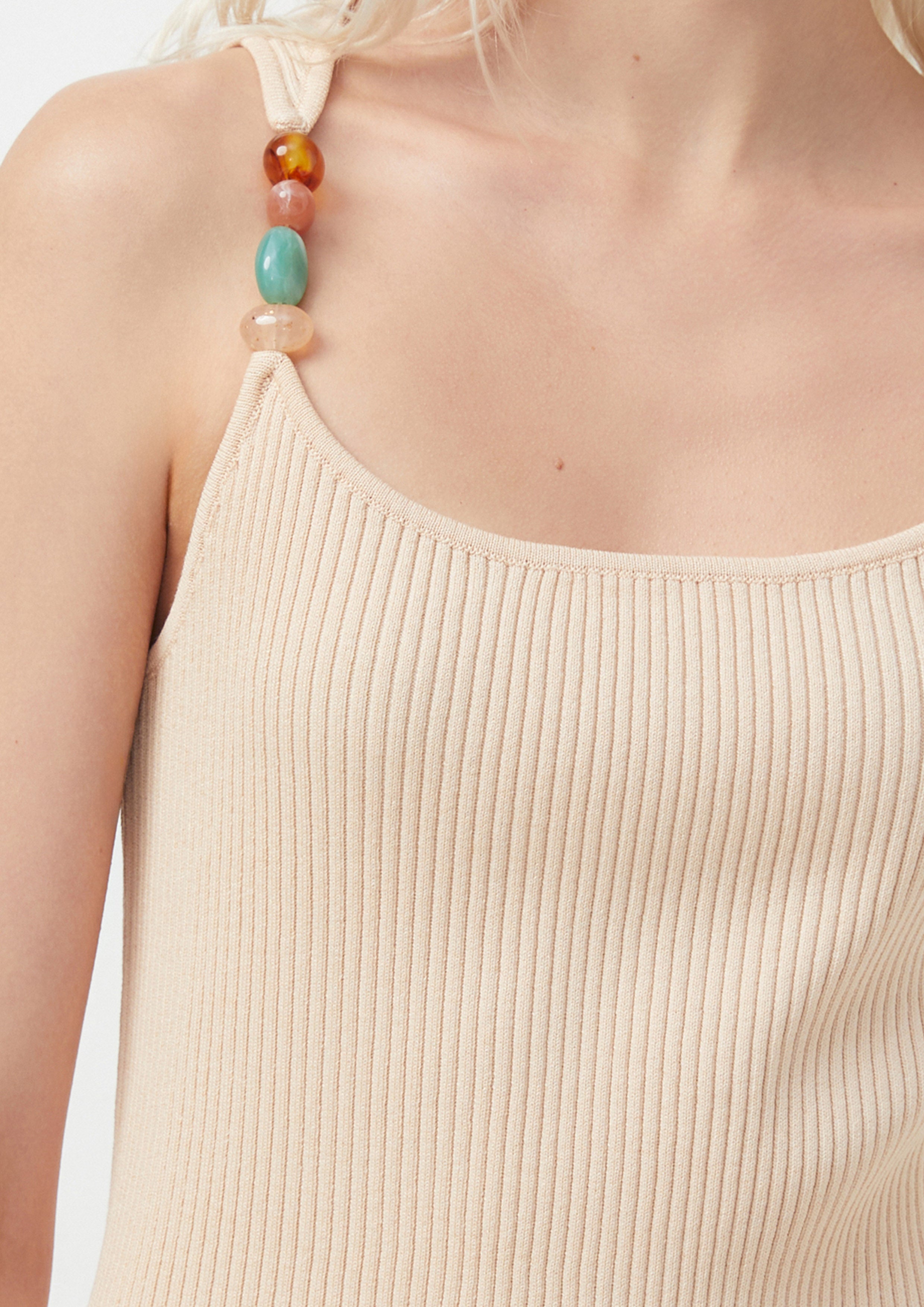เสื้อกล้าม ผ้าถัก แต่งลูกปัดหิน Margot's Summer Field
