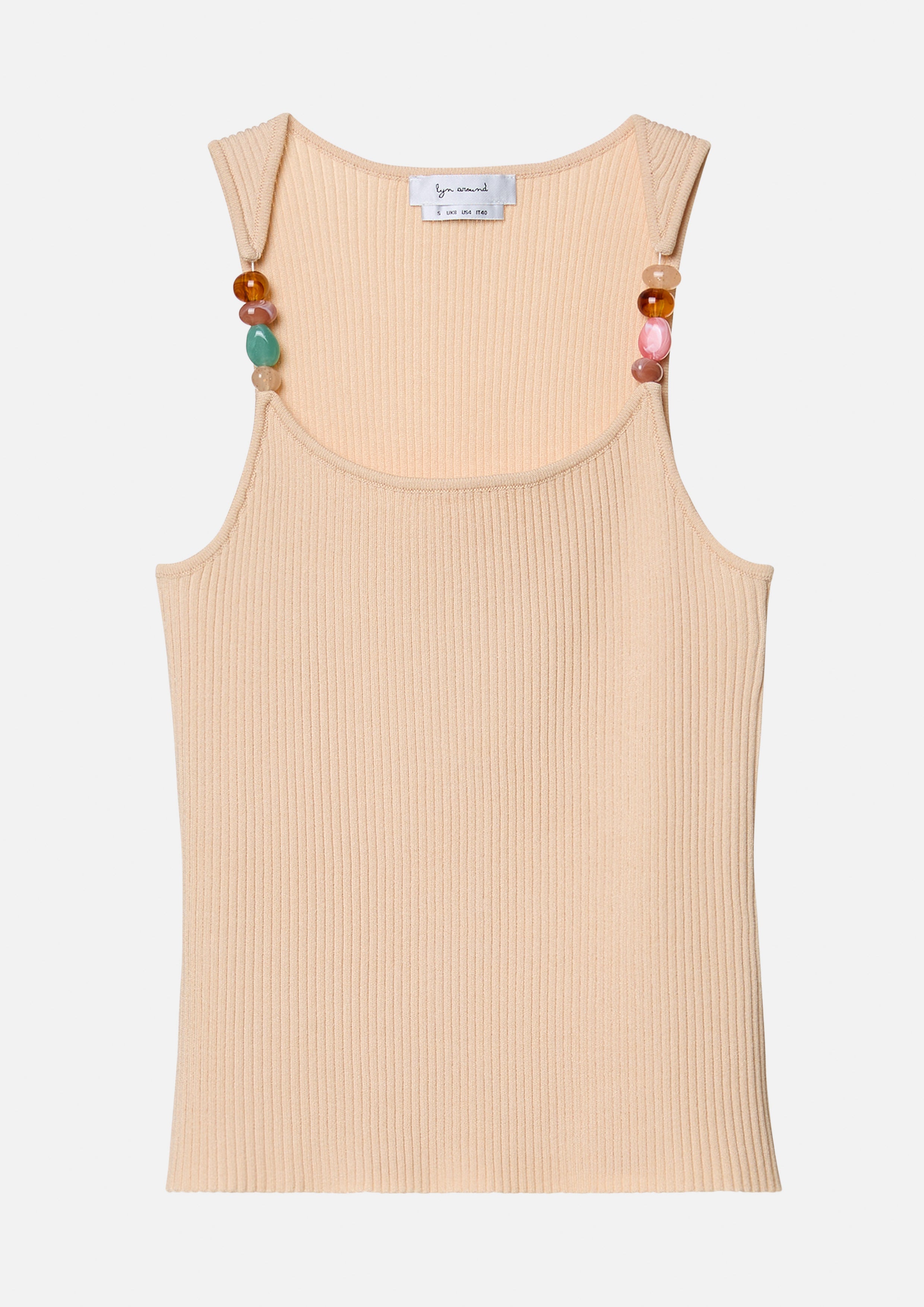 เสื้อกล้าม ผ้าถัก แต่งลูกปัดหิน Margot's Summer Field