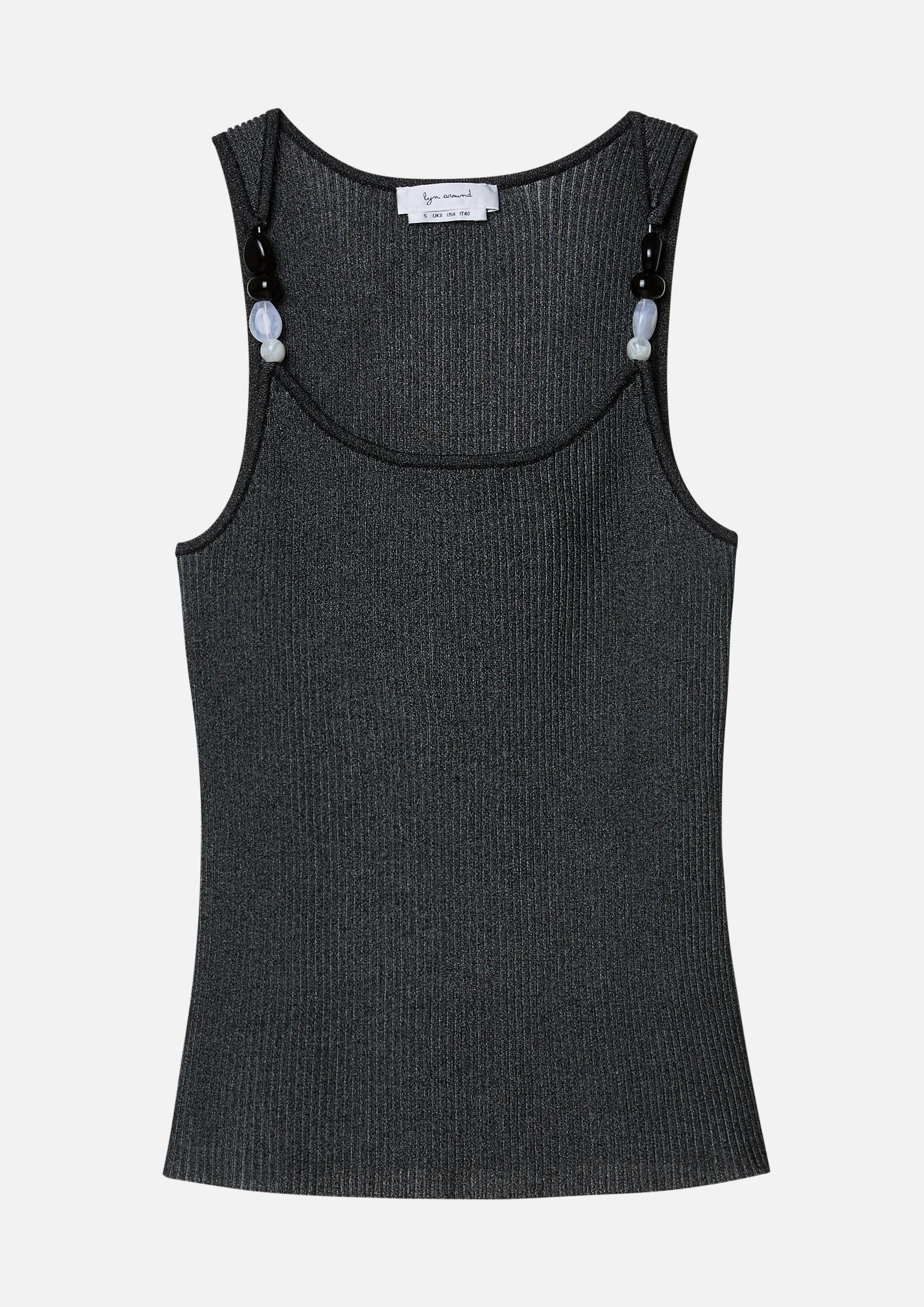 เสื้อกล้าม ผ้าถัก แต่งลูกปัดหิน Margot's Summer Field